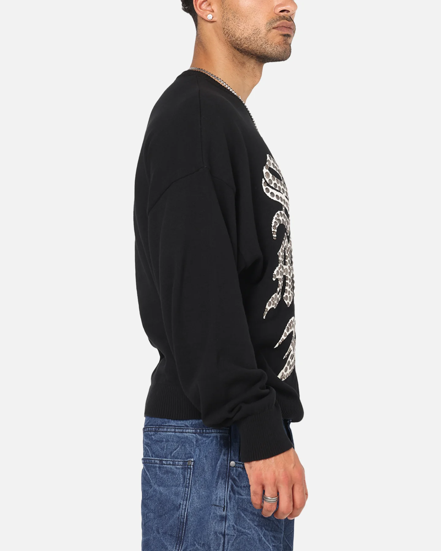 Saint Morta Sanctified Crewneck Sweater Black