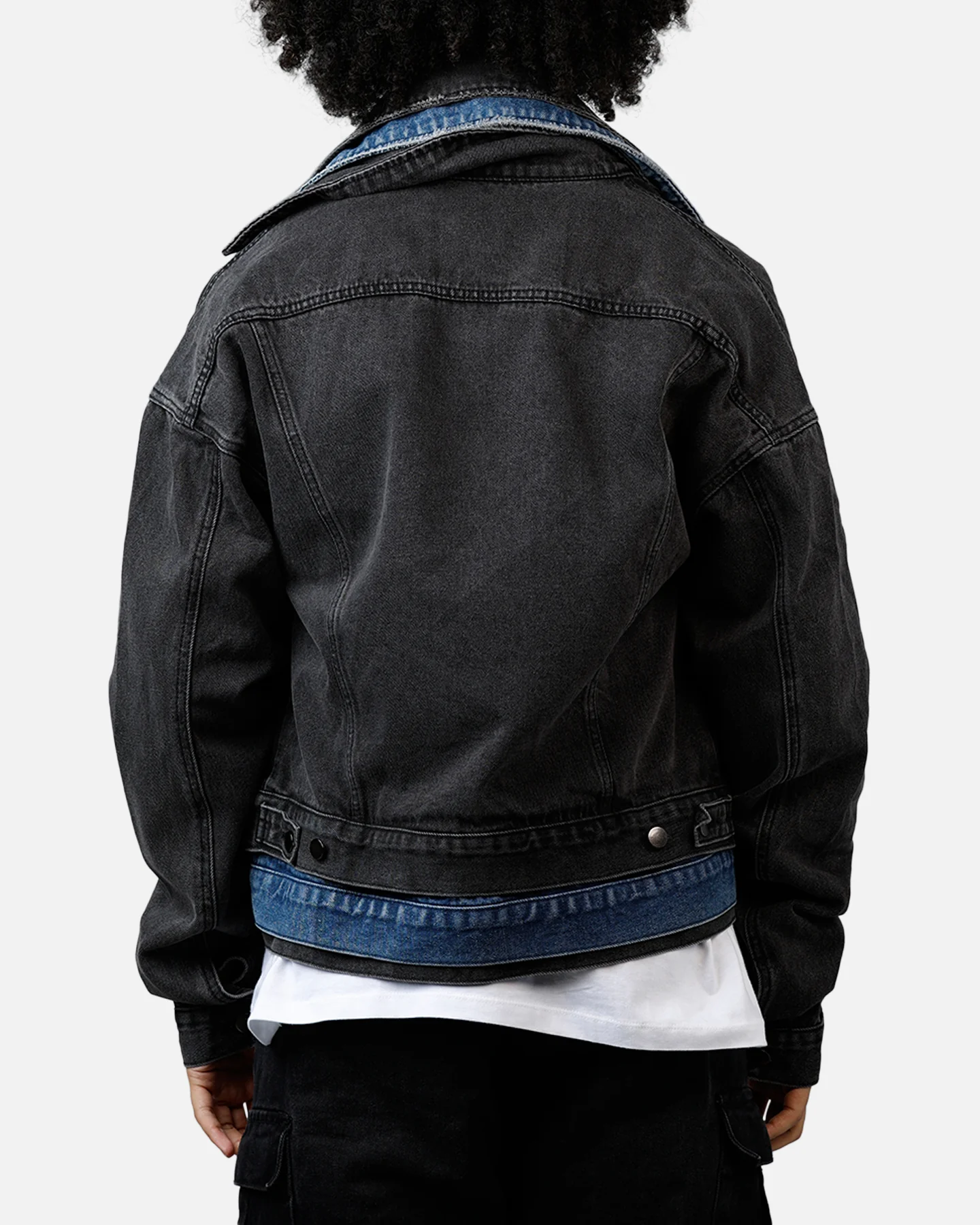 MNML Triple Threat Trucker Jacket Black/Blue