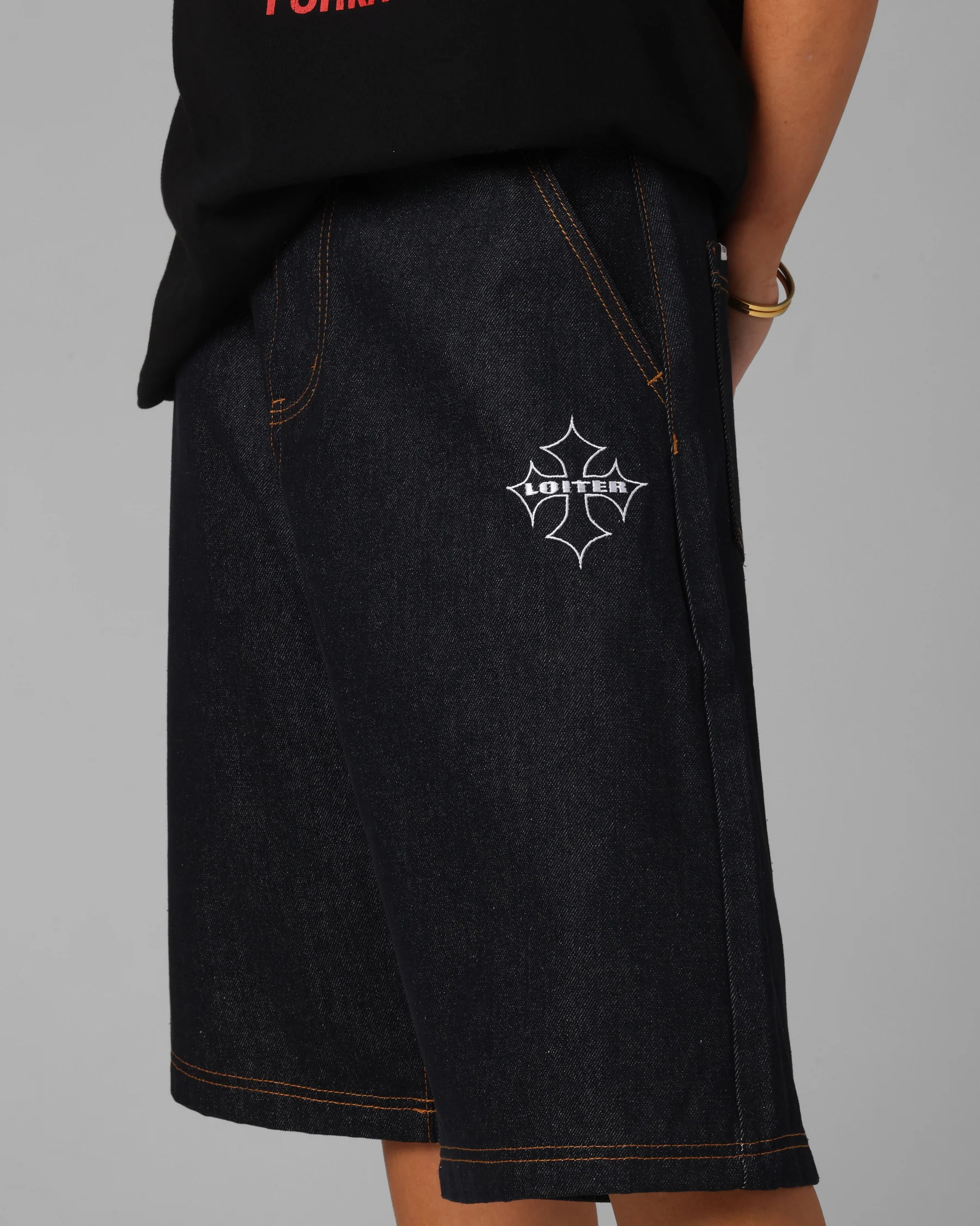 Loiter F-16 Denim Jorts Indigo