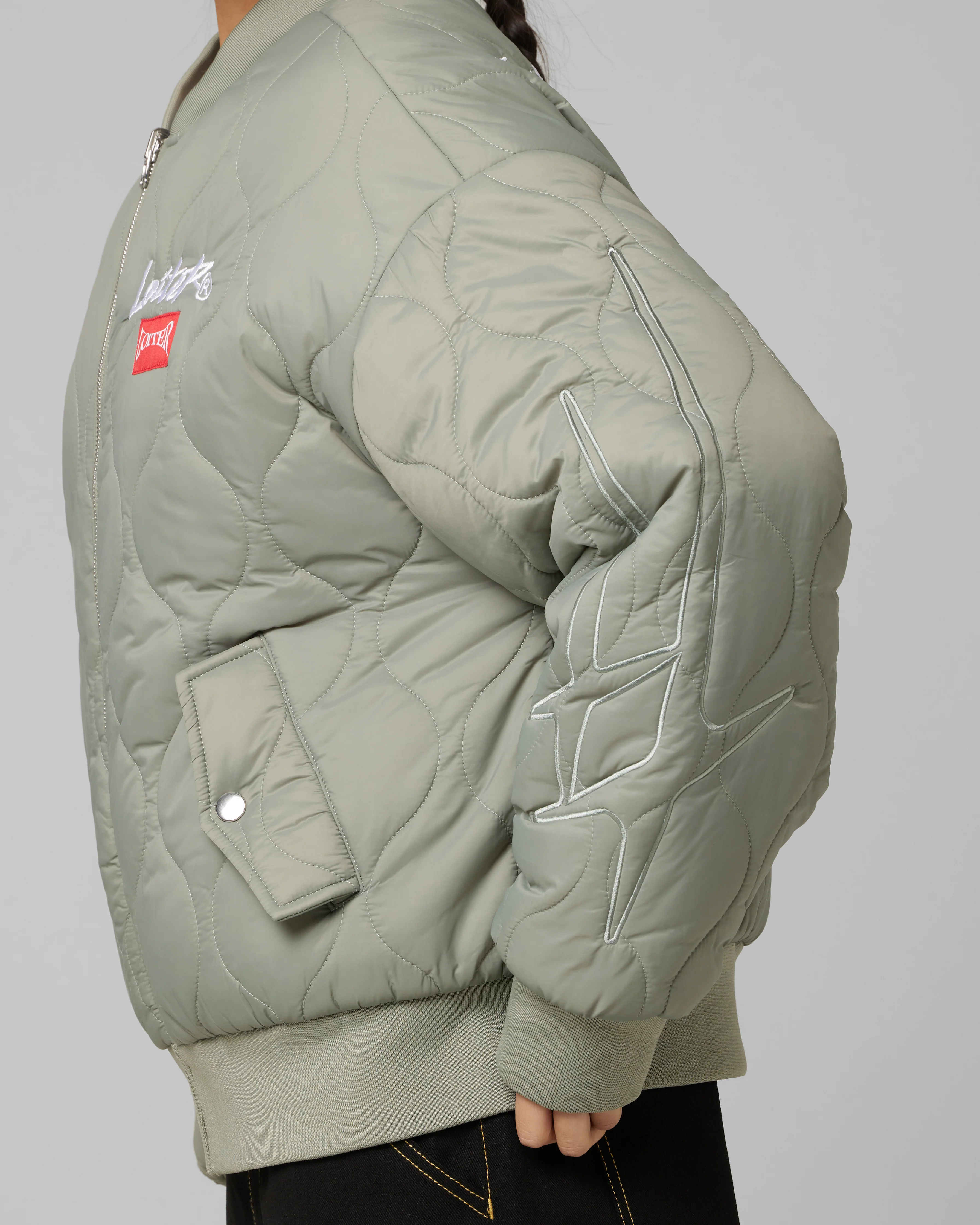 Loiter Kraven Reversible Bomber Jacket Green