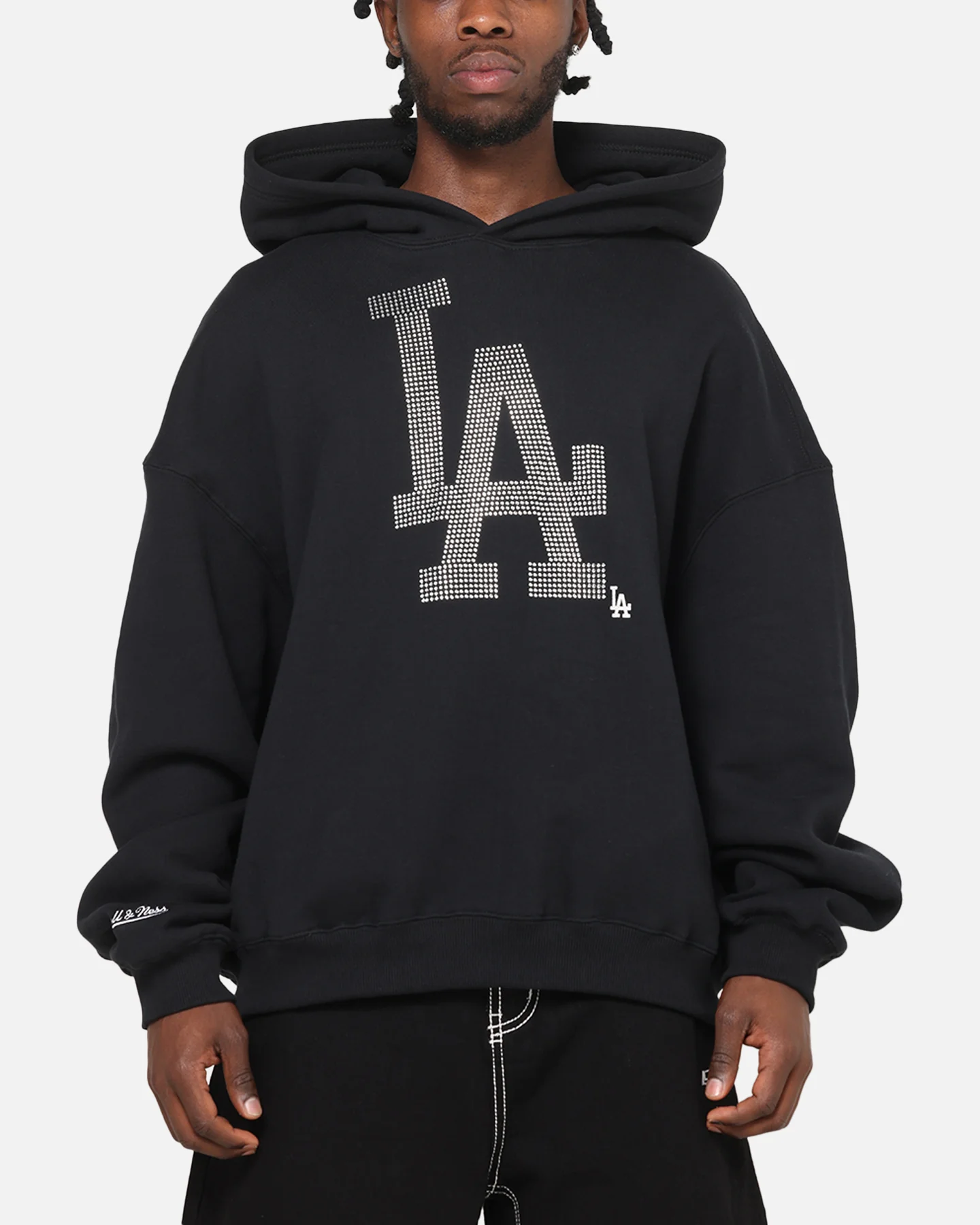 Mitchell & Ness Los Angeles Dodgers Rhinestone Hoodie Faded Black