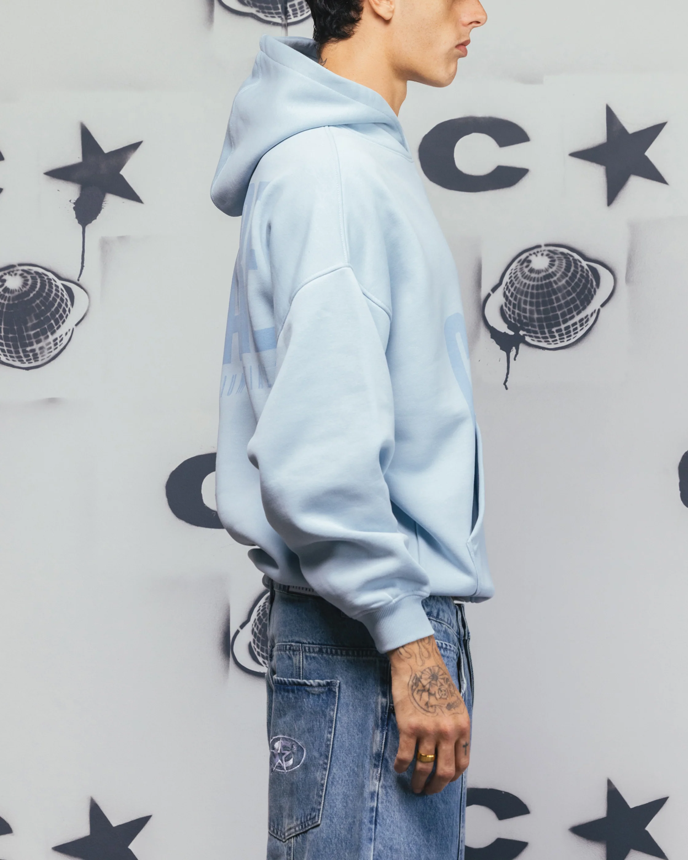 Carre Premium Essentials Hoodie Baby Blue