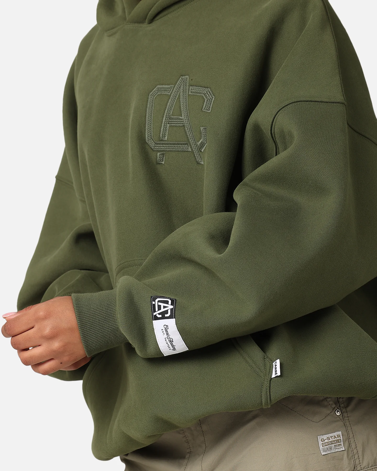 Carre Academy V2 Oversized Hoodie Forest Green