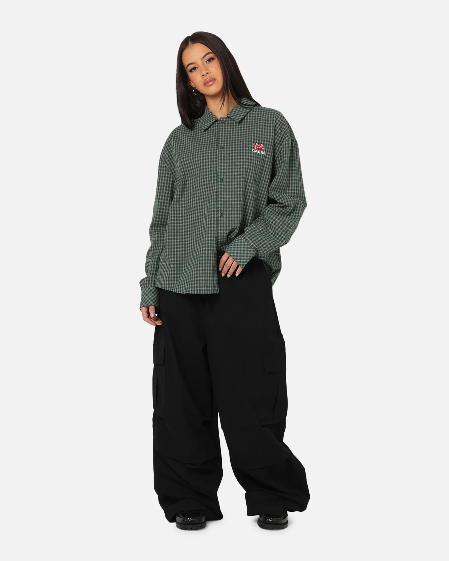 Carre Baggy Cargo Pants Black