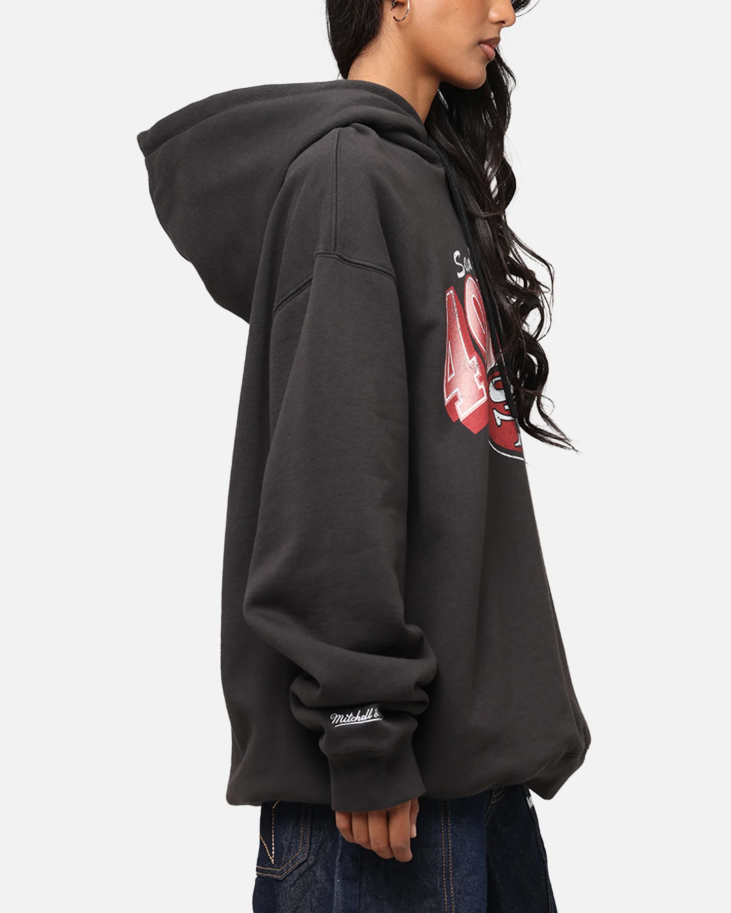 Mitchell & Ness San Francisco 49ers Arch Hoodie Faded Black