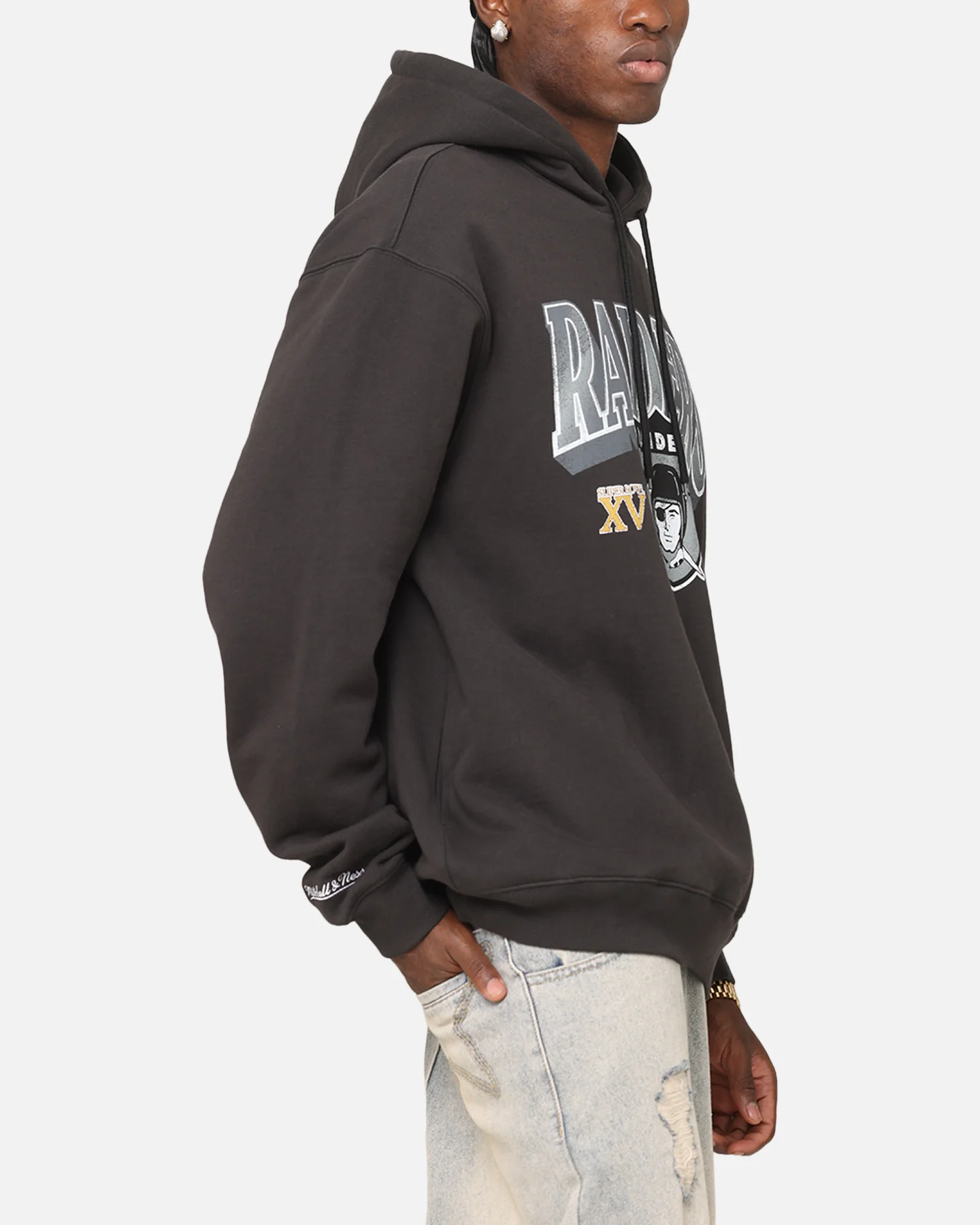 Mitchell & Ness Las Vegas Raiders Arch Hoodie Faded Black