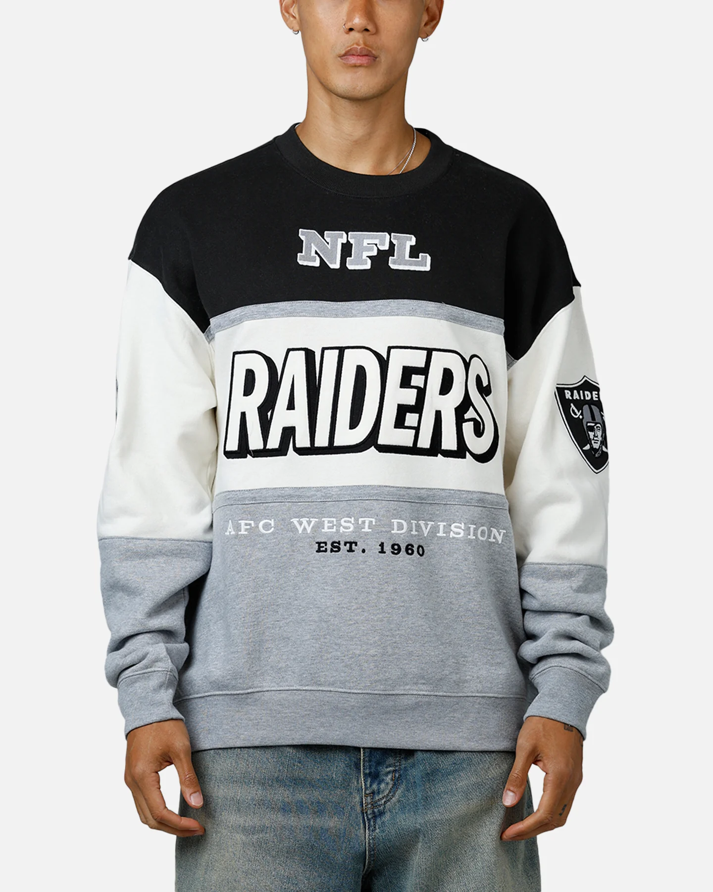 47 Brand Las Vegas Raiders Maximalist Crewneck Black/Grey