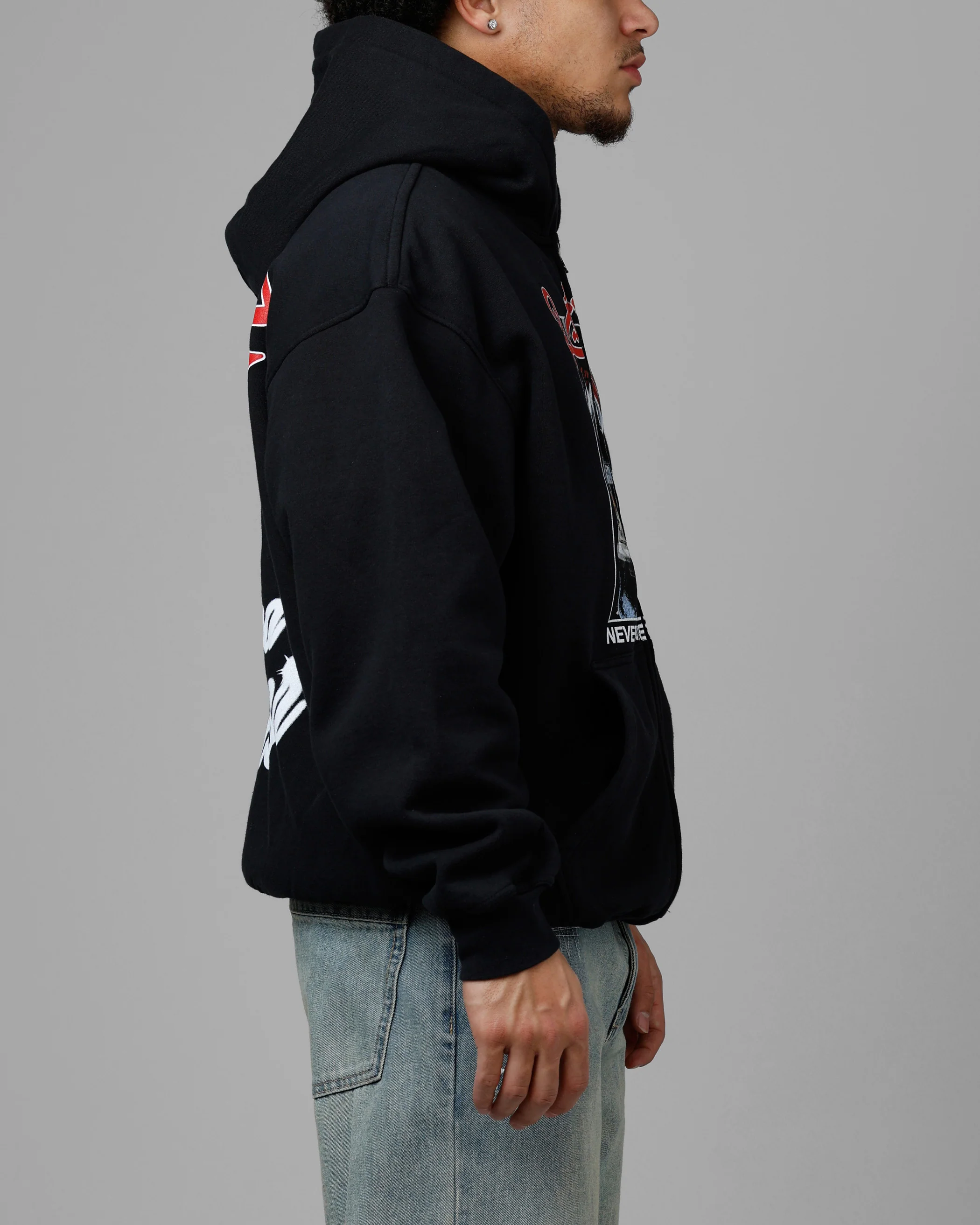 Loiter Always And Forever Zip Hoodie Black