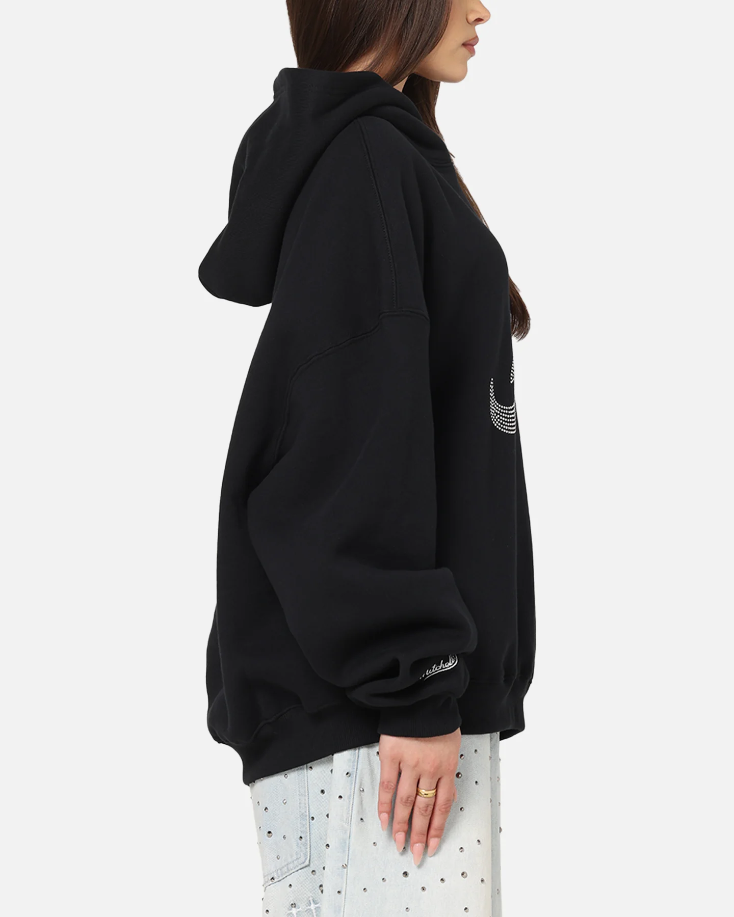 Mitchell & Ness Atlanta Braves Rhinestone Hoodie Faded Black