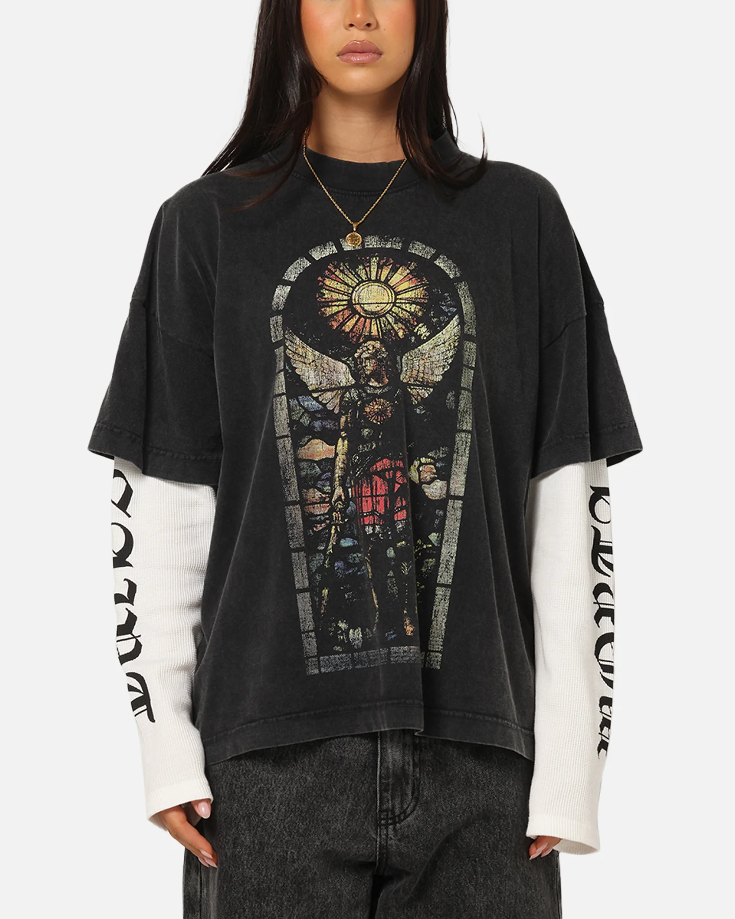 Saint Morta Kingdomcome Long Sleeve T-Shirt Vintage Black