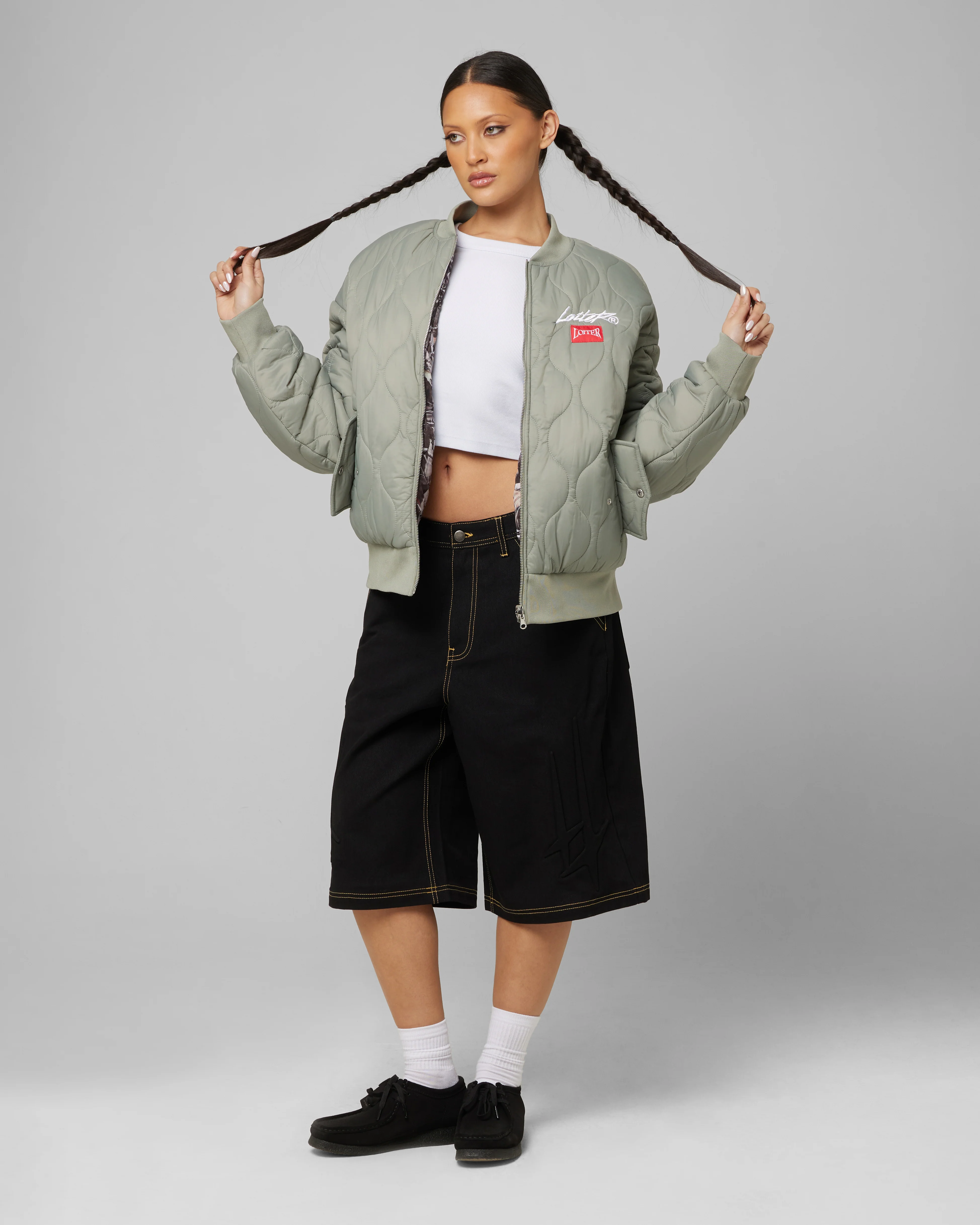 Loiter Kraven Reversible Bomber Jacket Green