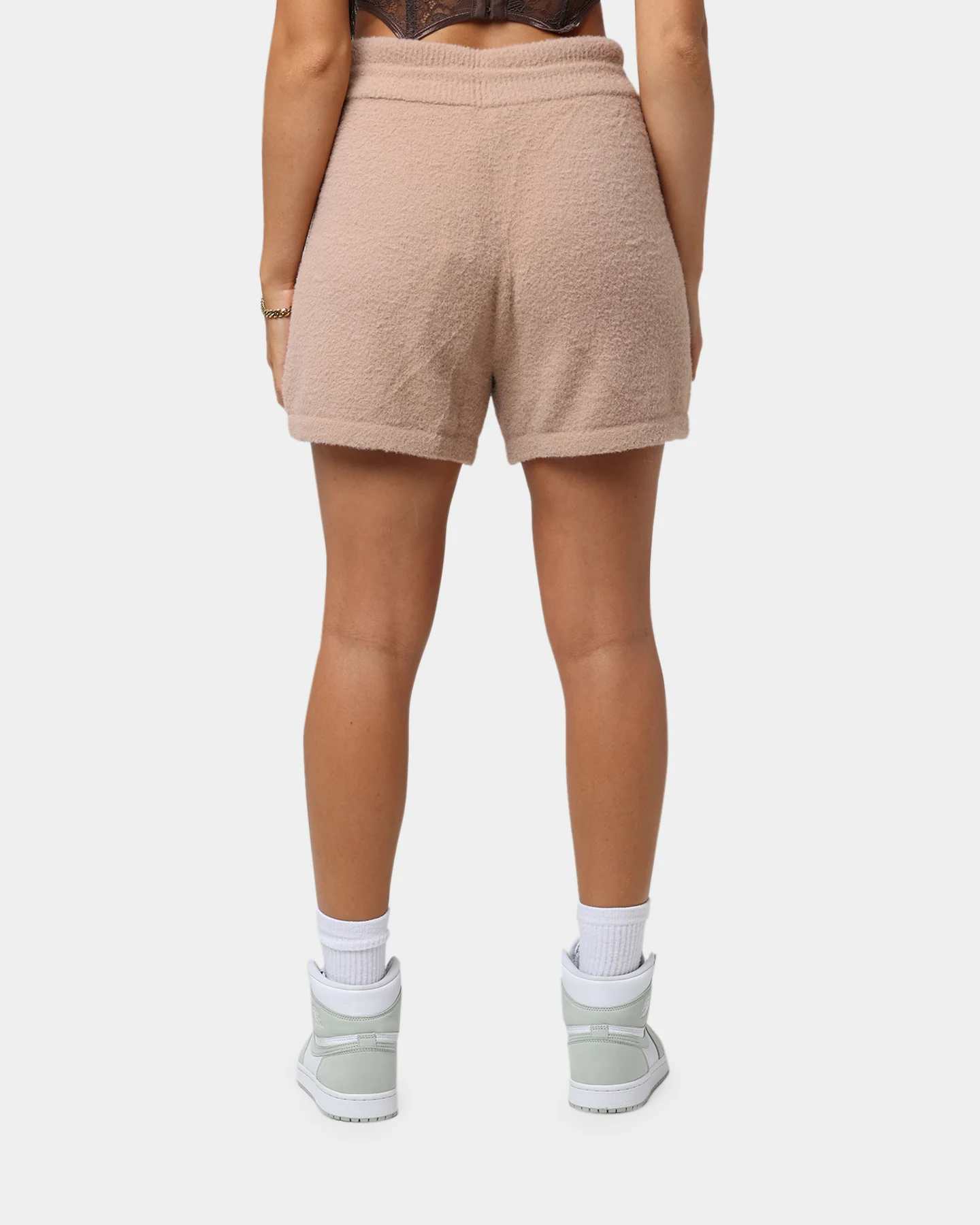 Karl Kani Women's Small Signature Shorts Taupe