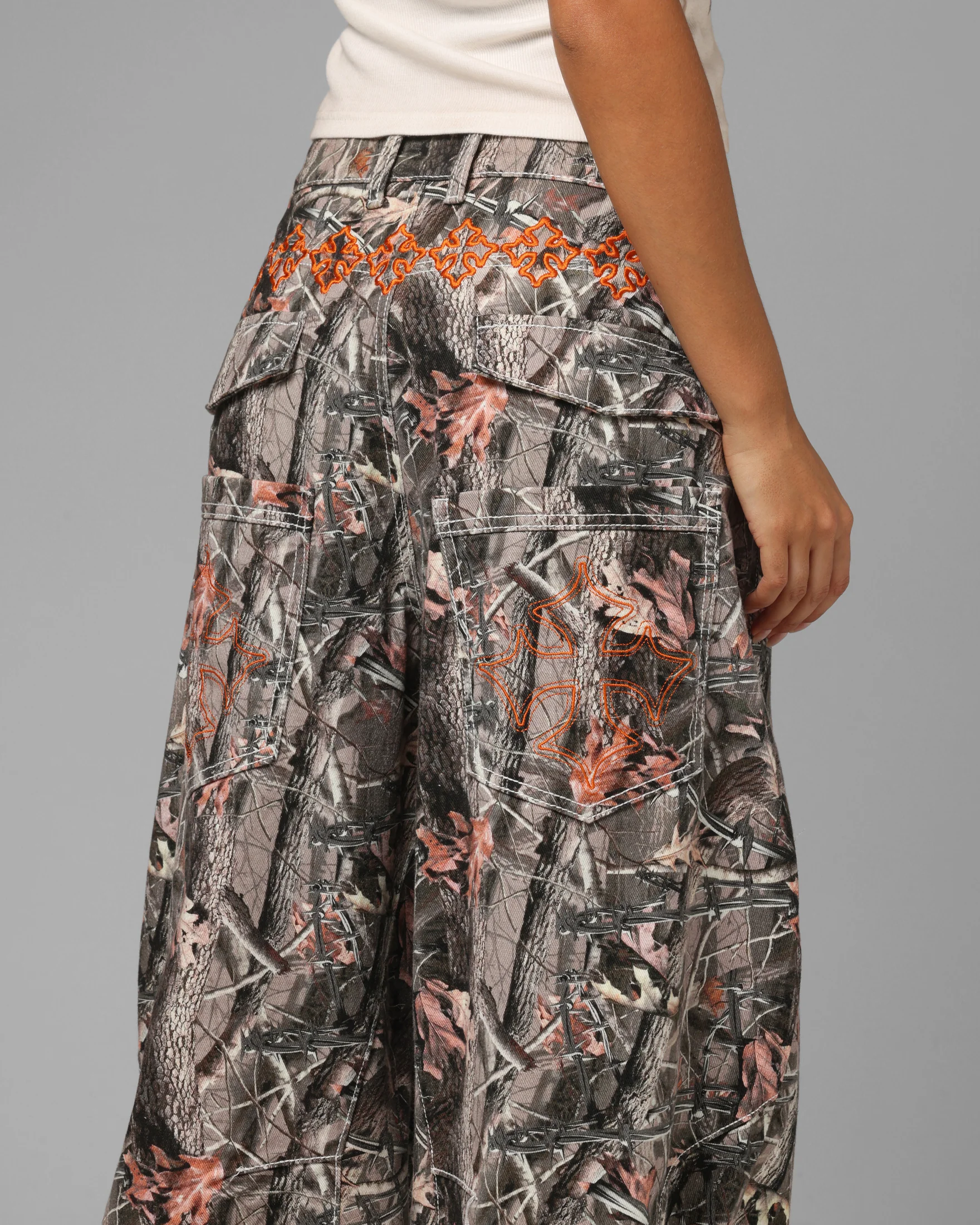 Loiter Biker Raver Jeans Real Tree Camo