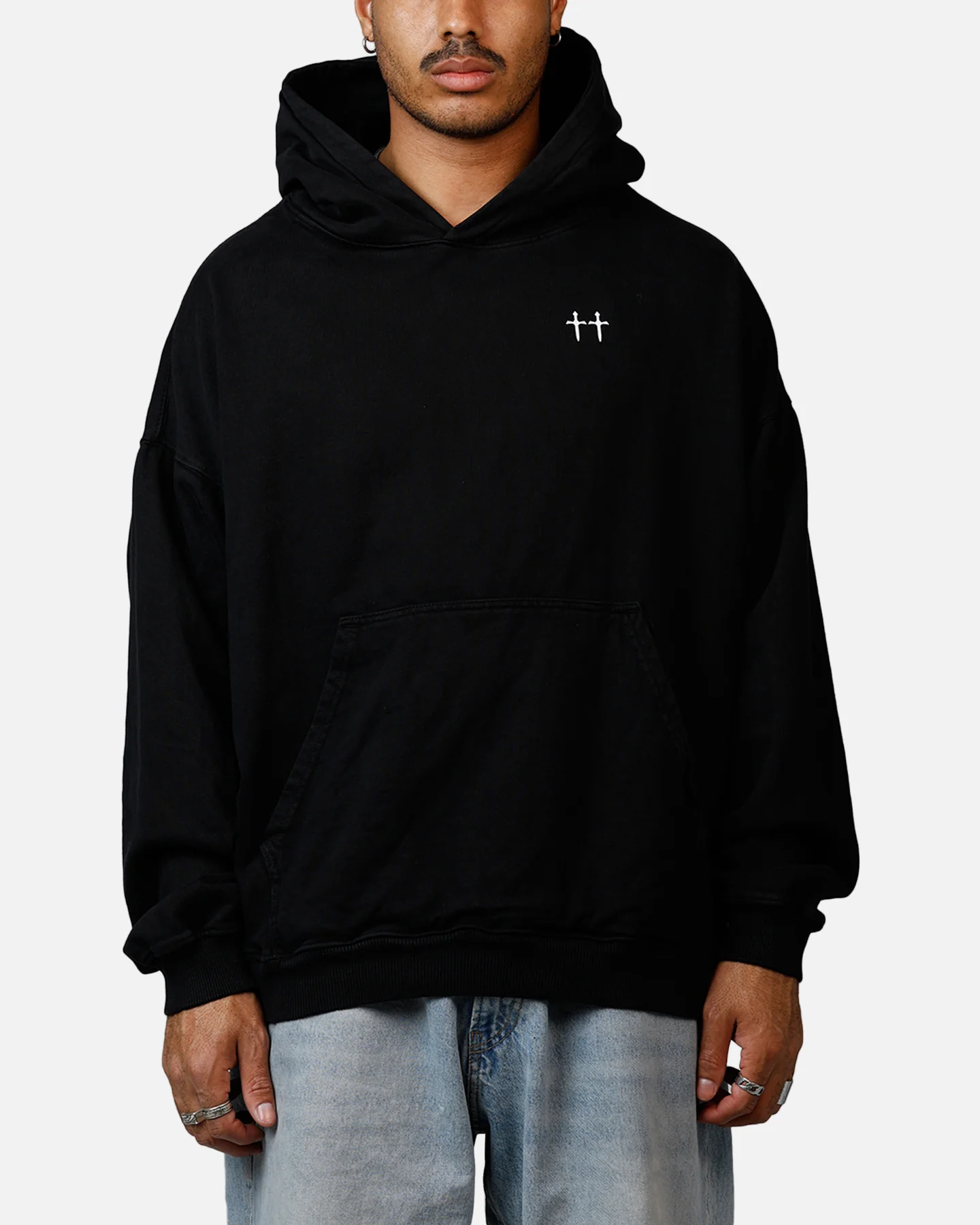 Saint Morta Ye Old Boxy Hoodie Black