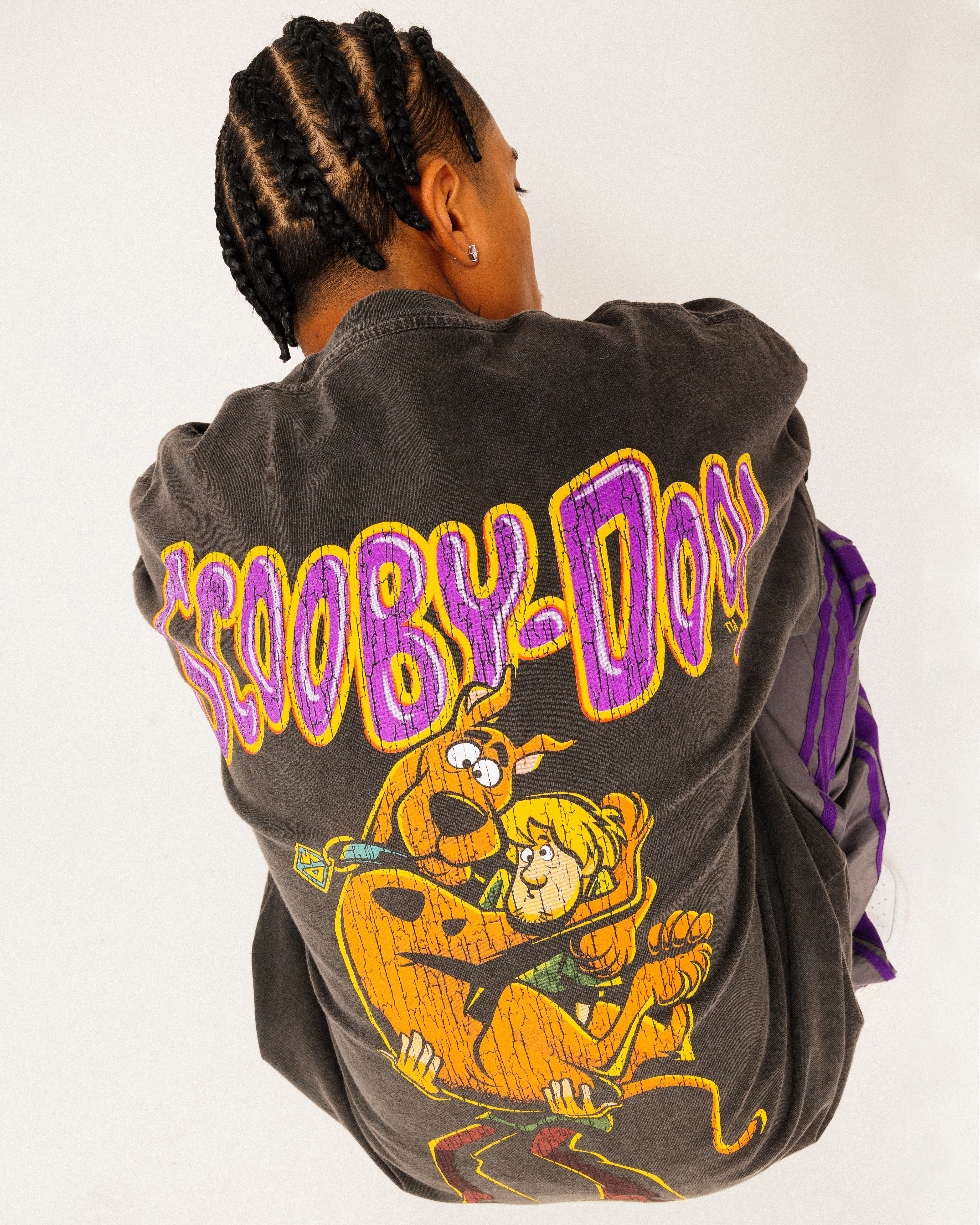 Goat Crew X Cartoon Network Green Ghost Heavyweight Vintage T-Shirt Black Wash