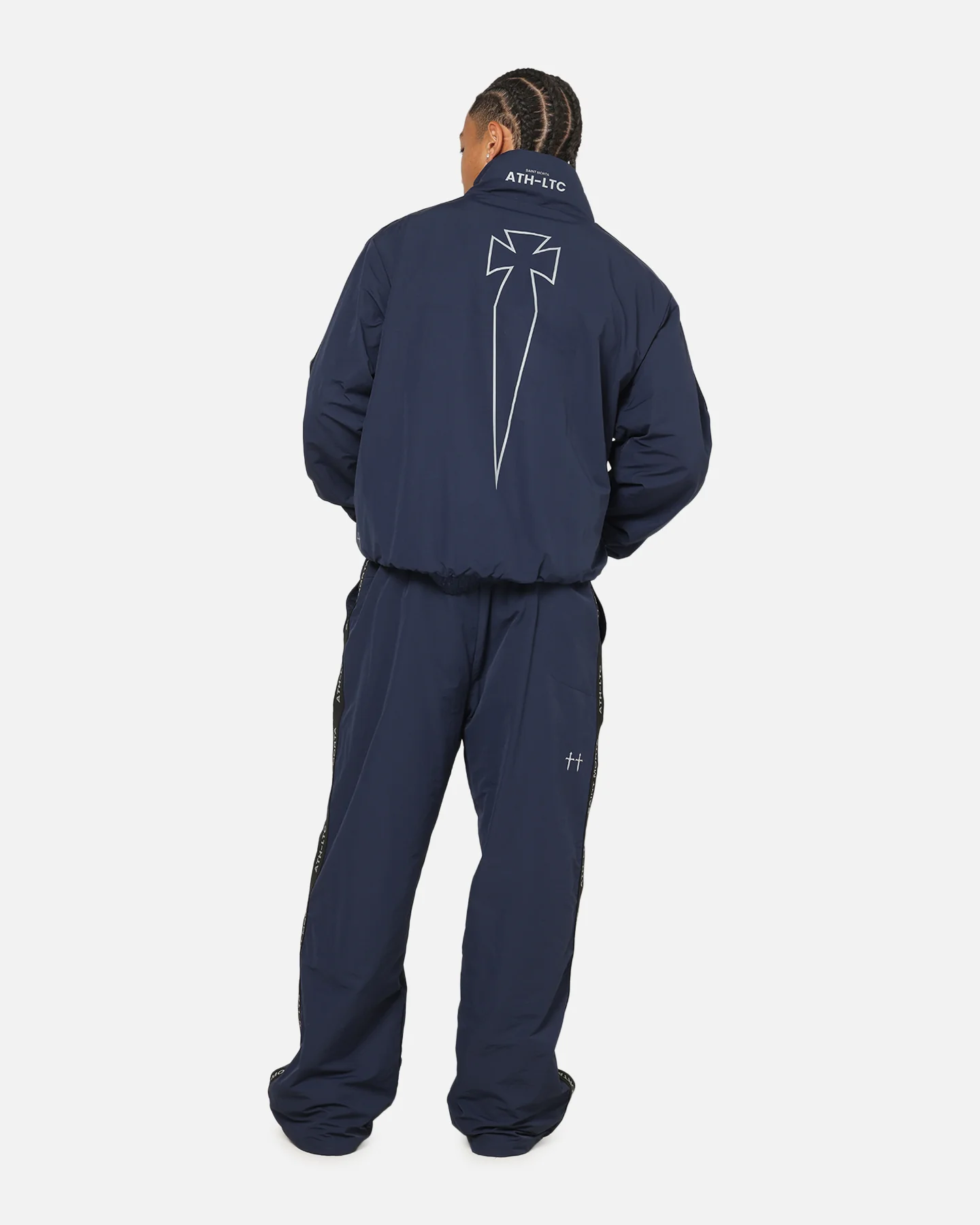 Saint Morta Athltc Zip Jacket Dark Royal/White