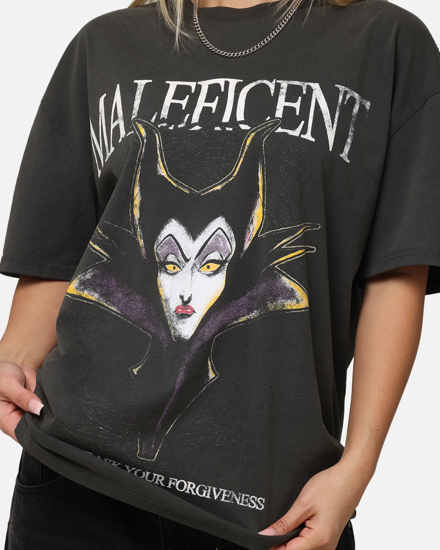 American Thrift Disney Maleficent Heavyweight T-Shirt Black Wash