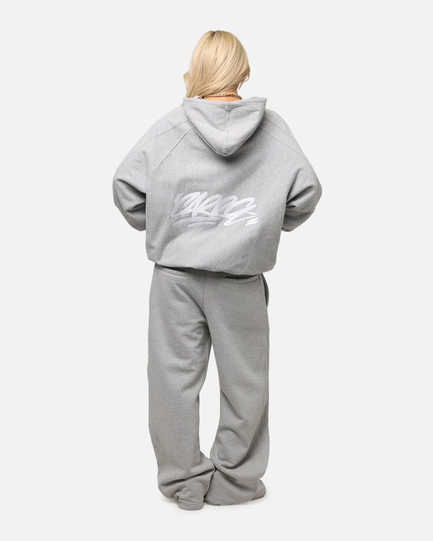 Carre Grit Zip Hoodie Grey Marle