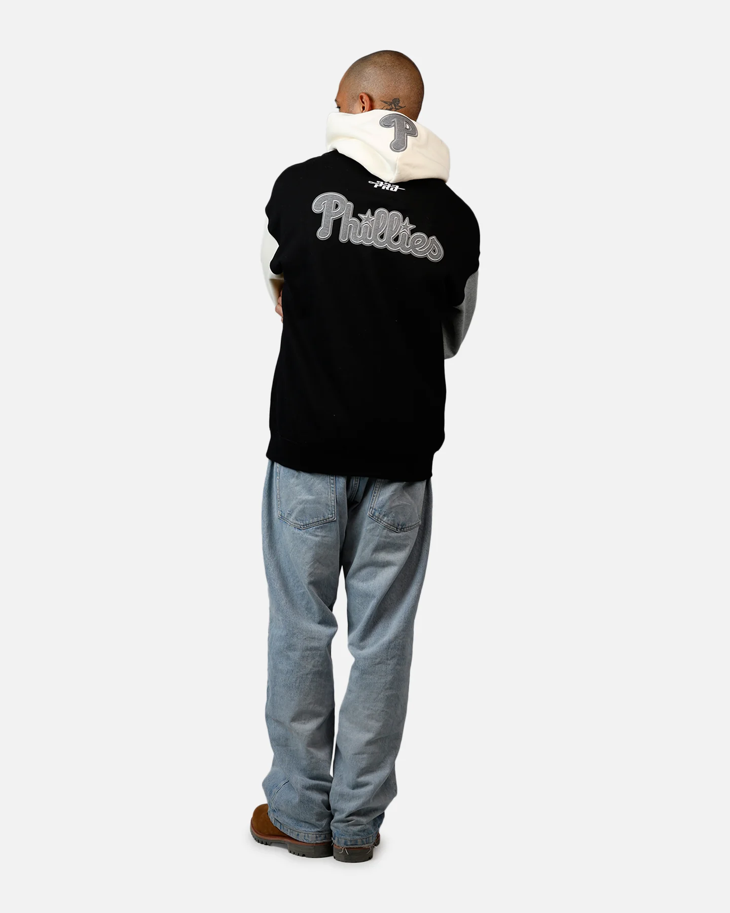 Pro Standard Philadelphia Phillies Reverse French Terry Hoodie Black/Grey