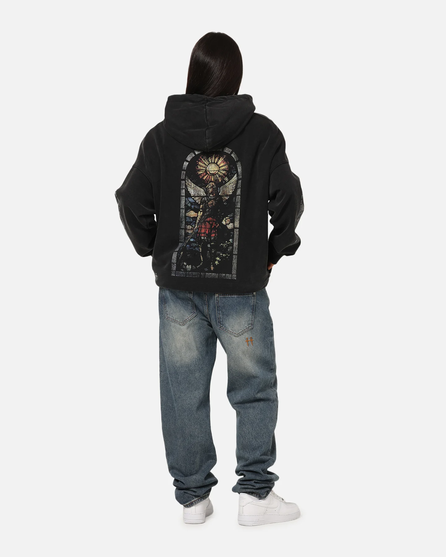 Saint Morta Kingdomcome Boxy Zip Hoodie Black