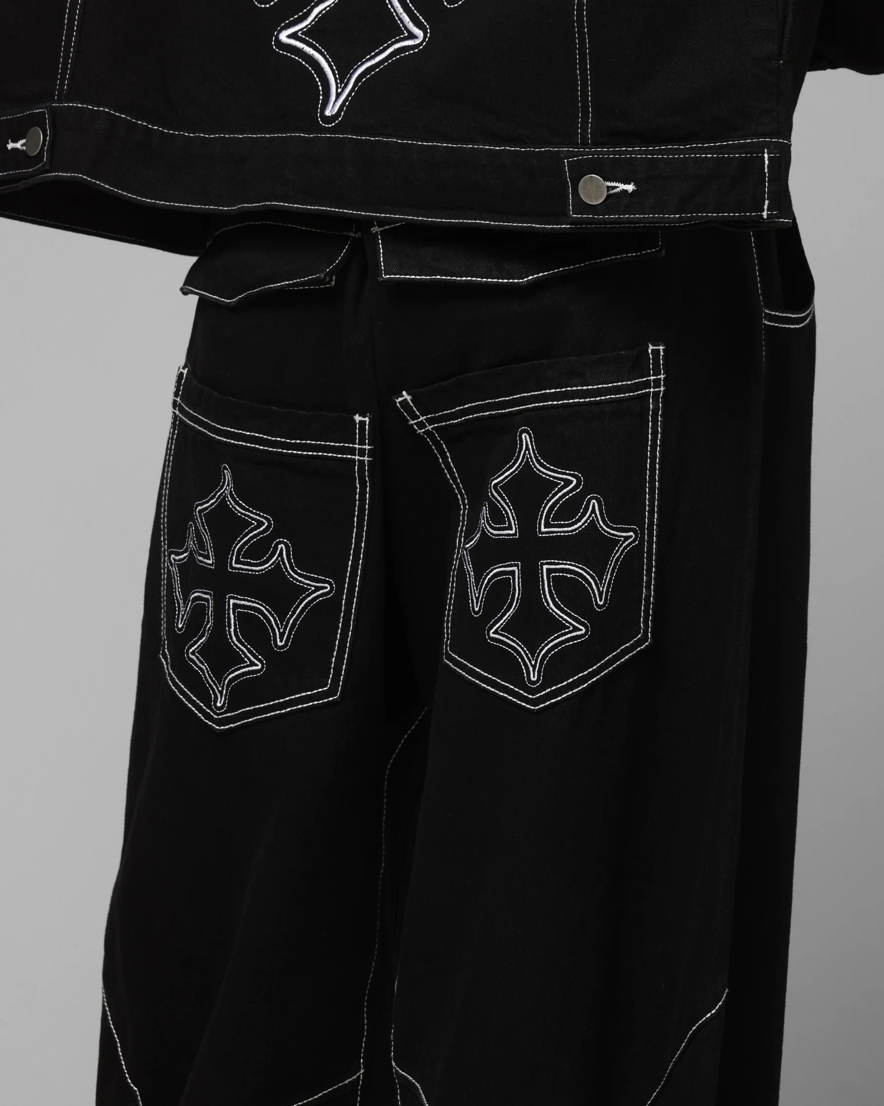 Loiter Biker Raver Jeans Black