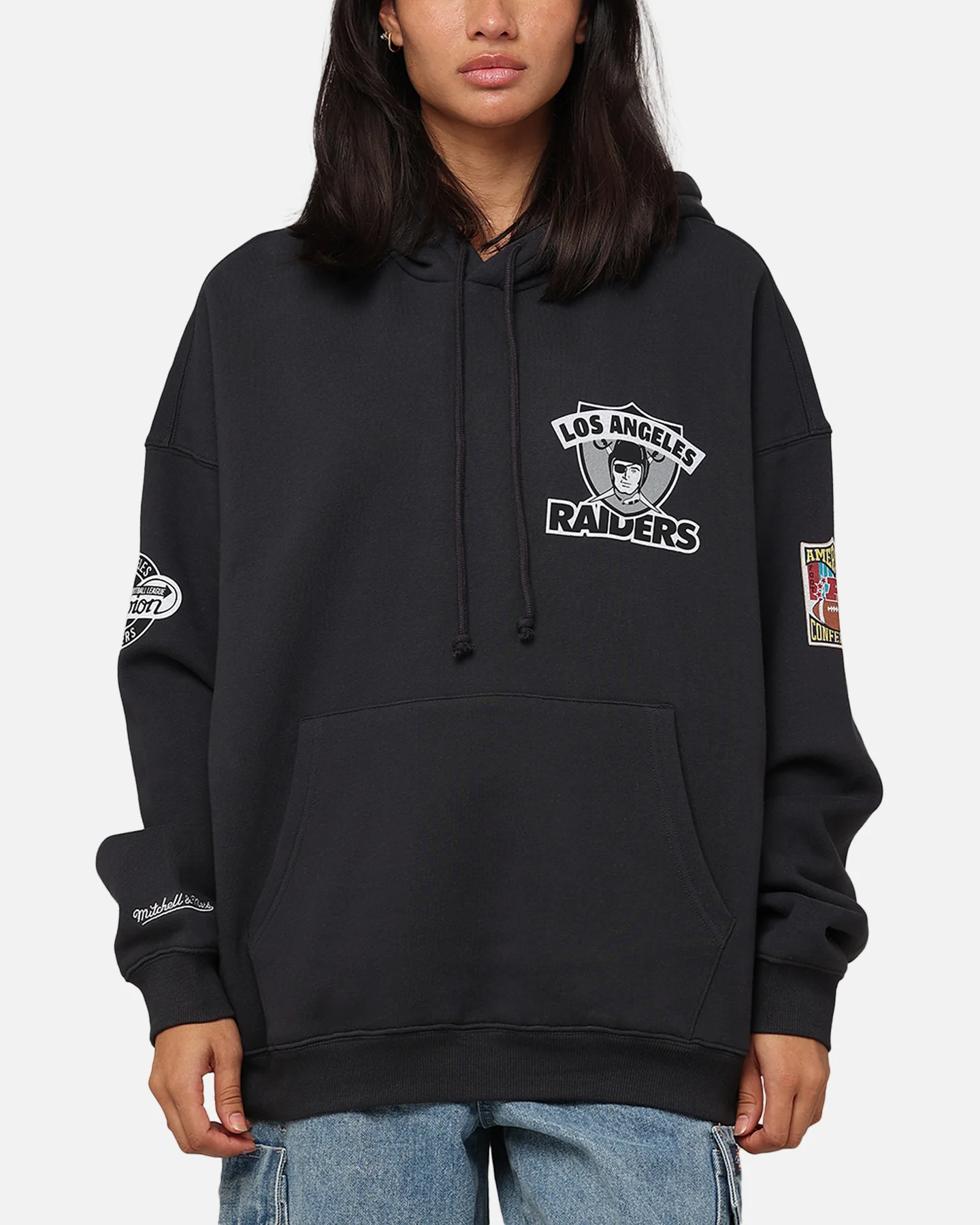 Mitchell & Ness Los Angeles Raiders Super Bowl World Hoodie Faded Black