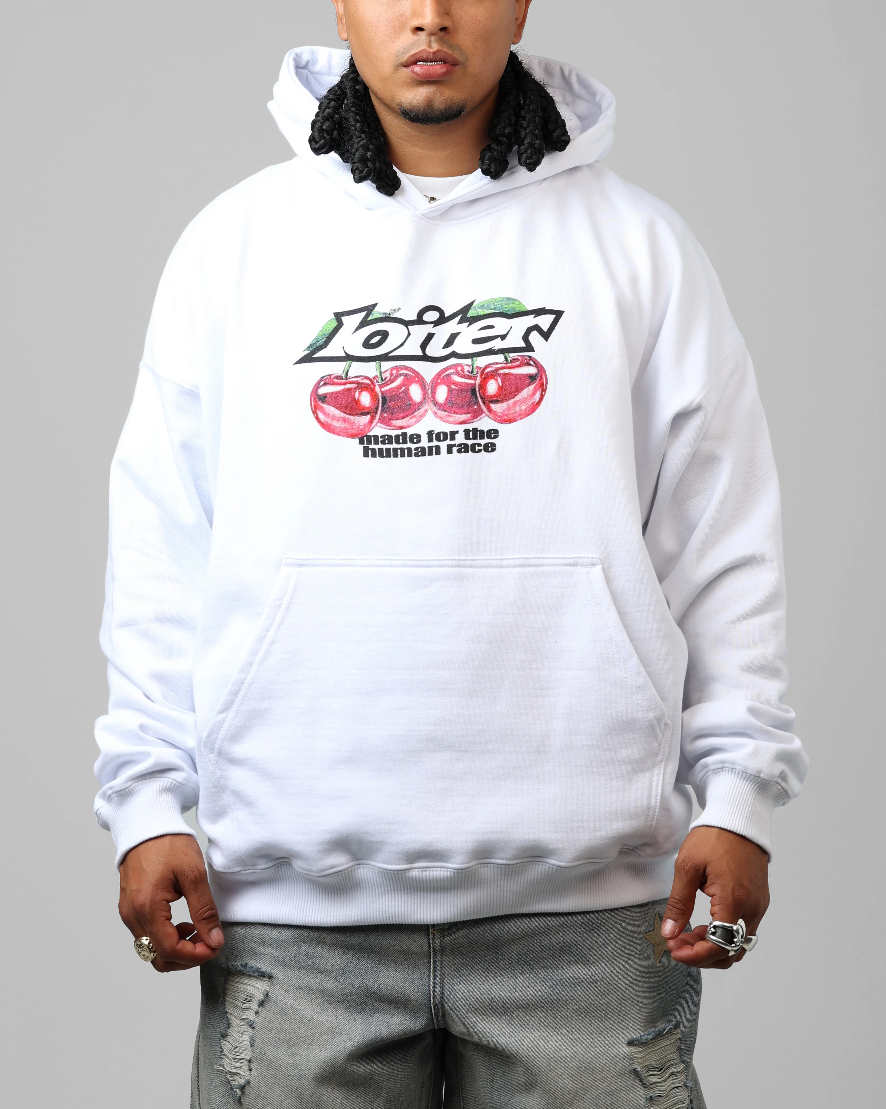 Loiter Cherry Pick Hoodie White