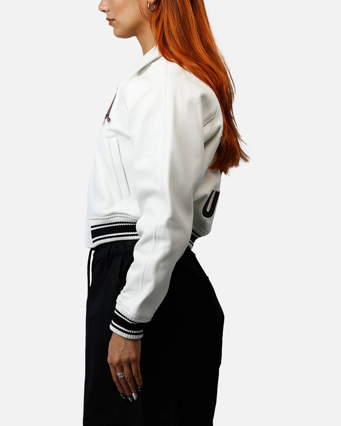 Avirex Women's Cropped Icon Jacket Snow White