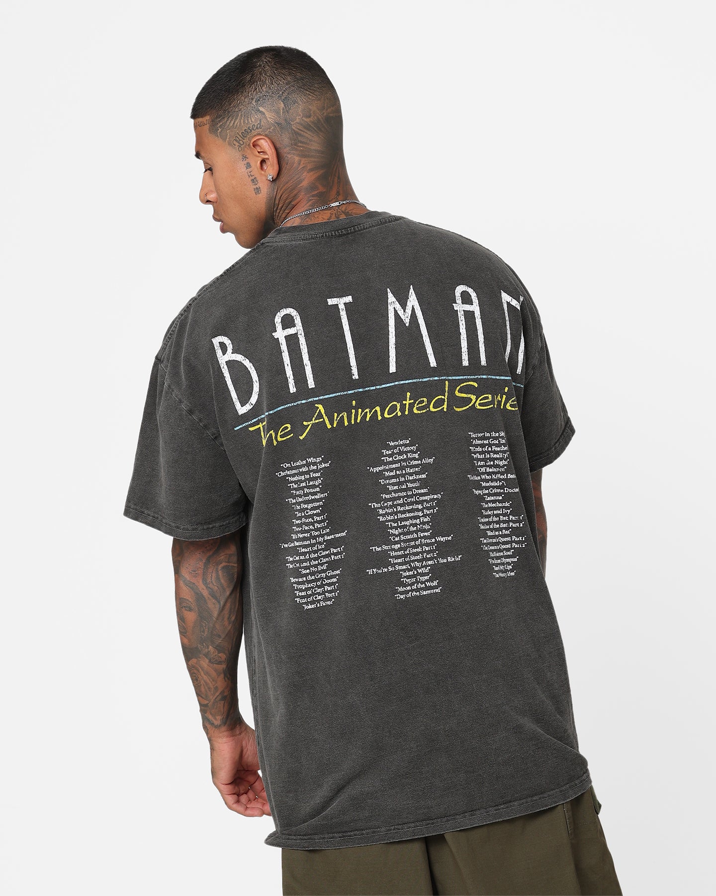 73Studio X DC 1993 Batman Heavyweight Vintage T-Shirt Black Wash