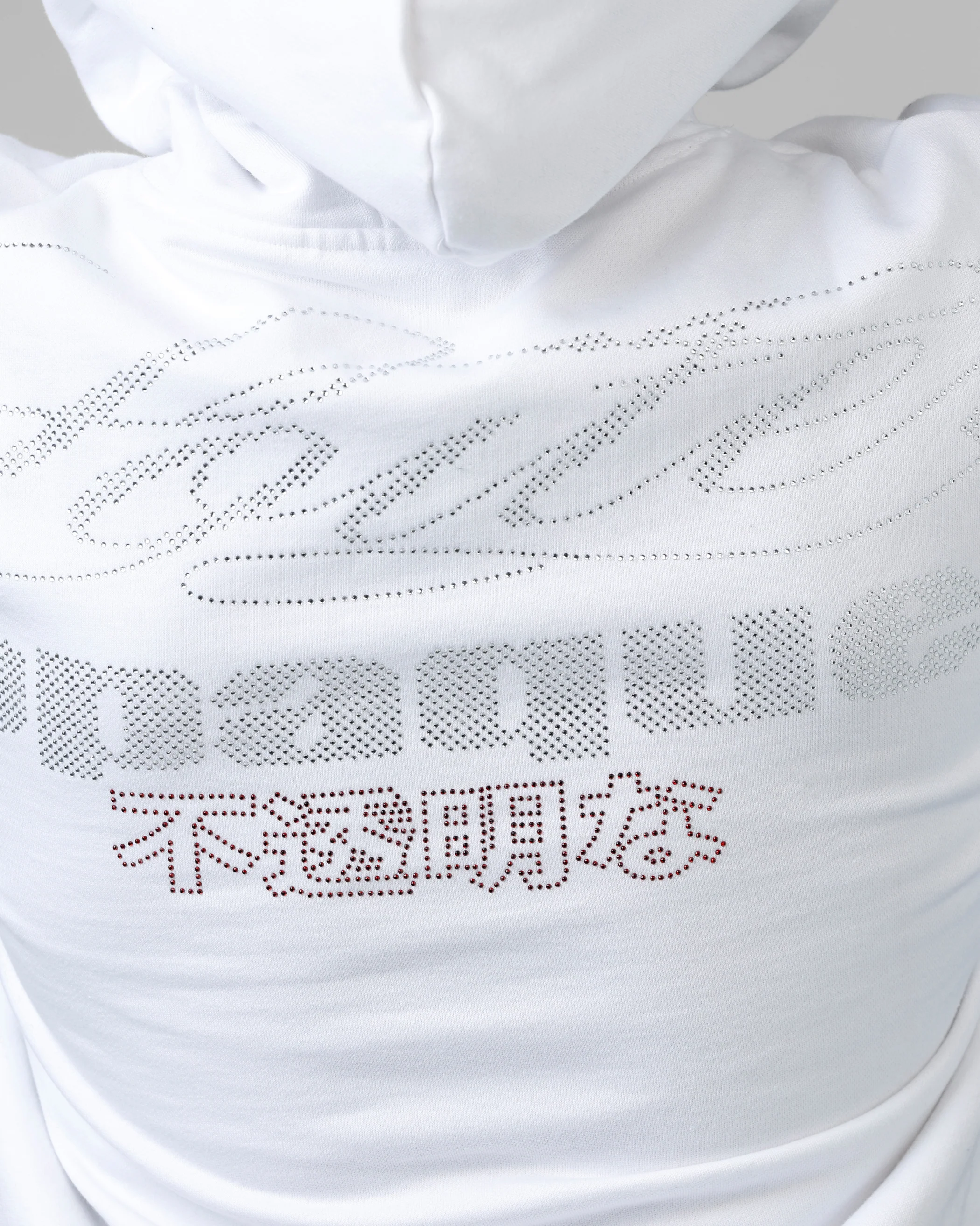 Loiter Opaque Rhinestone Premium Hoodie Off White