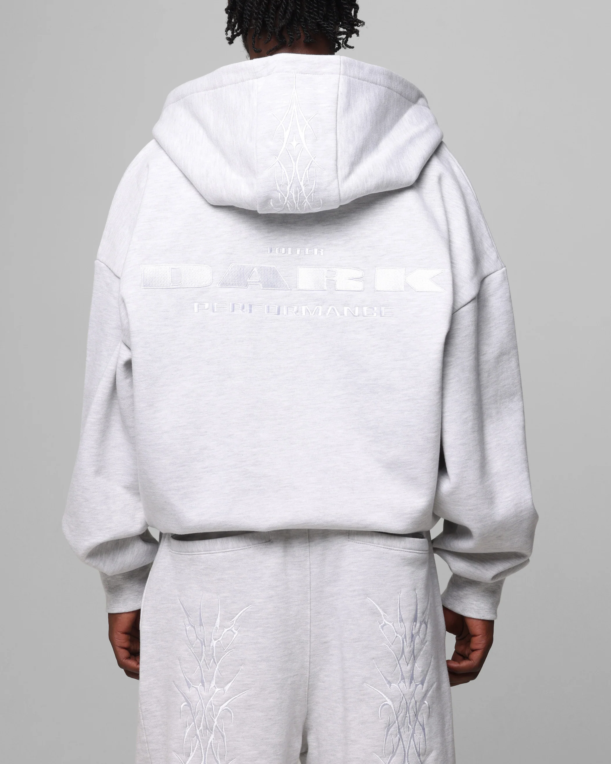 Loiter Blood Born Zip Hoodie Grey Marle