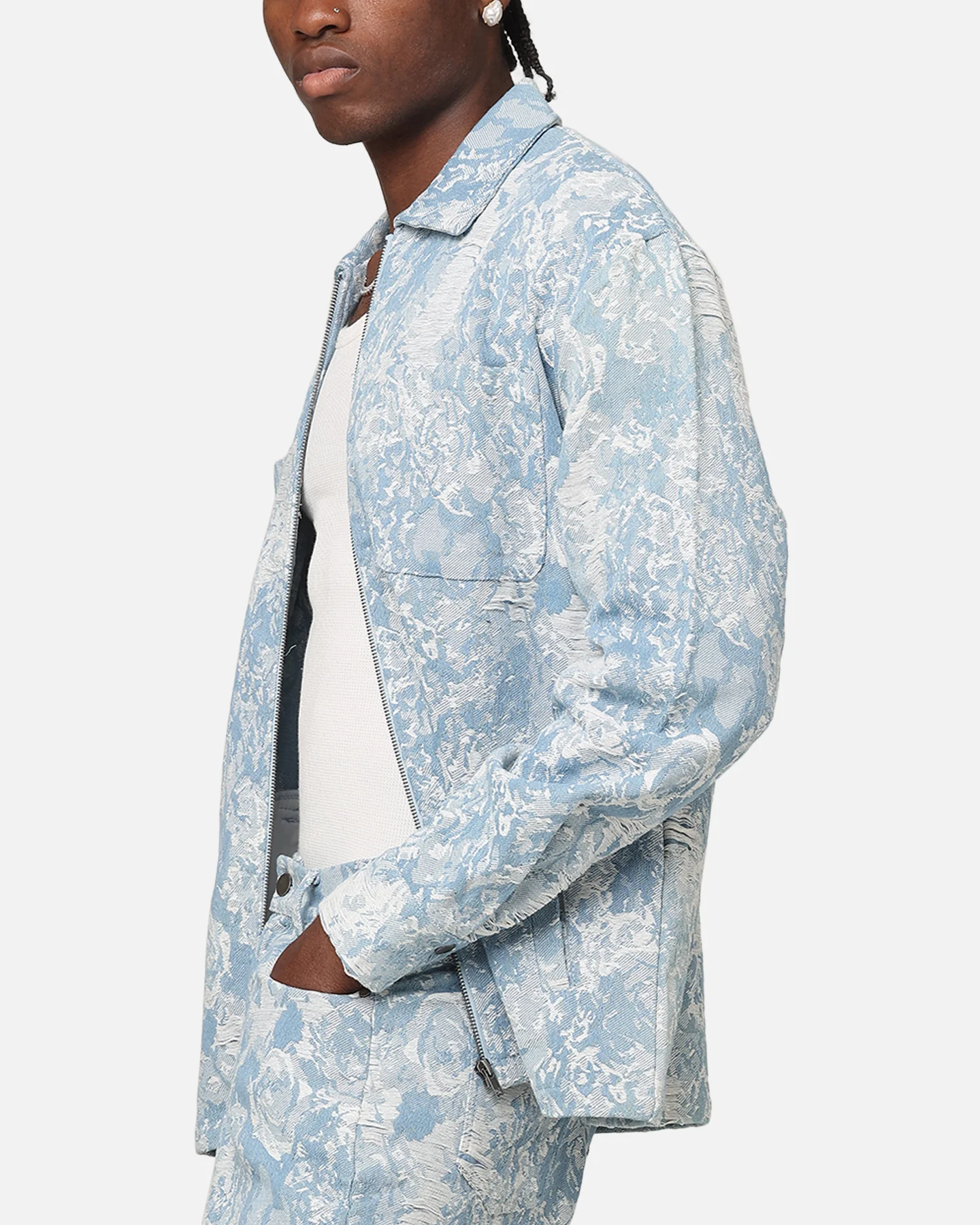 XXIII Denim Jacquard Jacket Pacific Blue