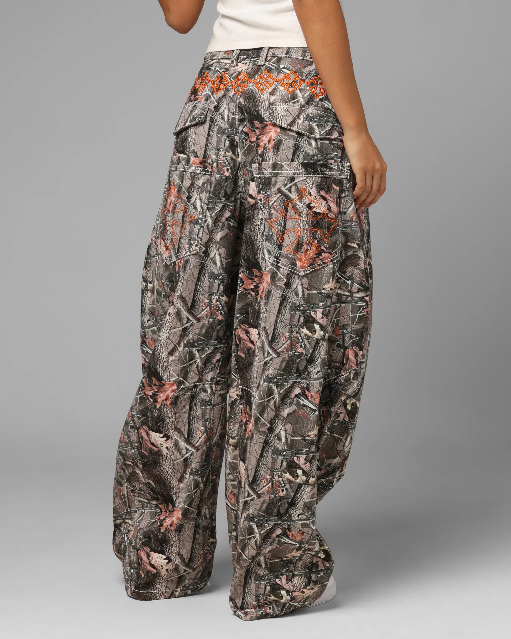 Loiter Biker Raver Jeans Real Tree Camo