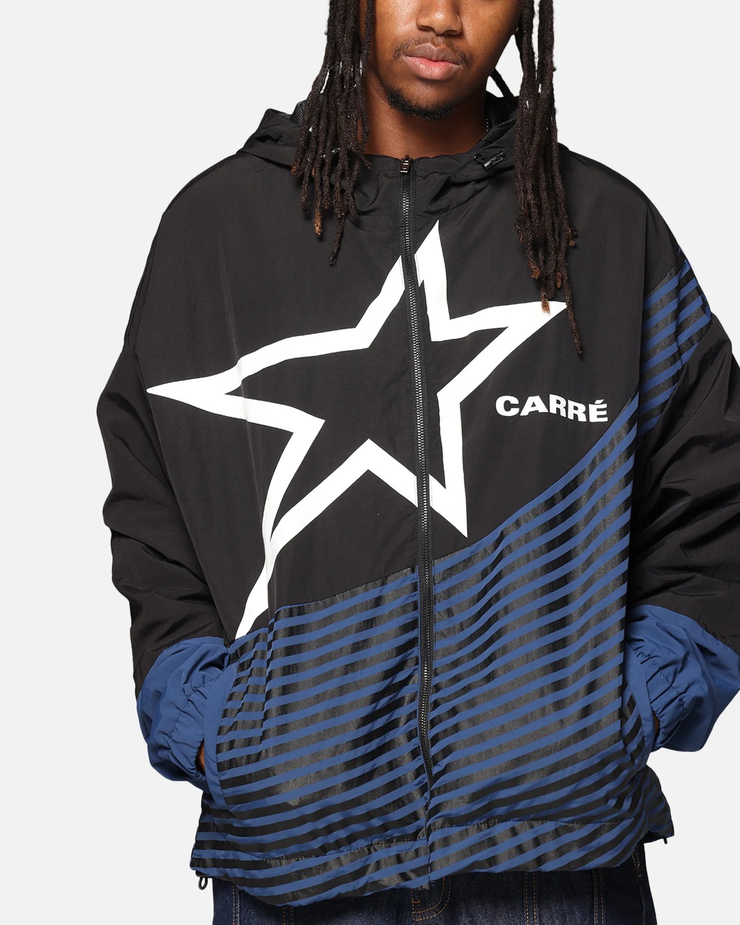 Carre Star Shooter Windbreaker Jacket Black/Blue
