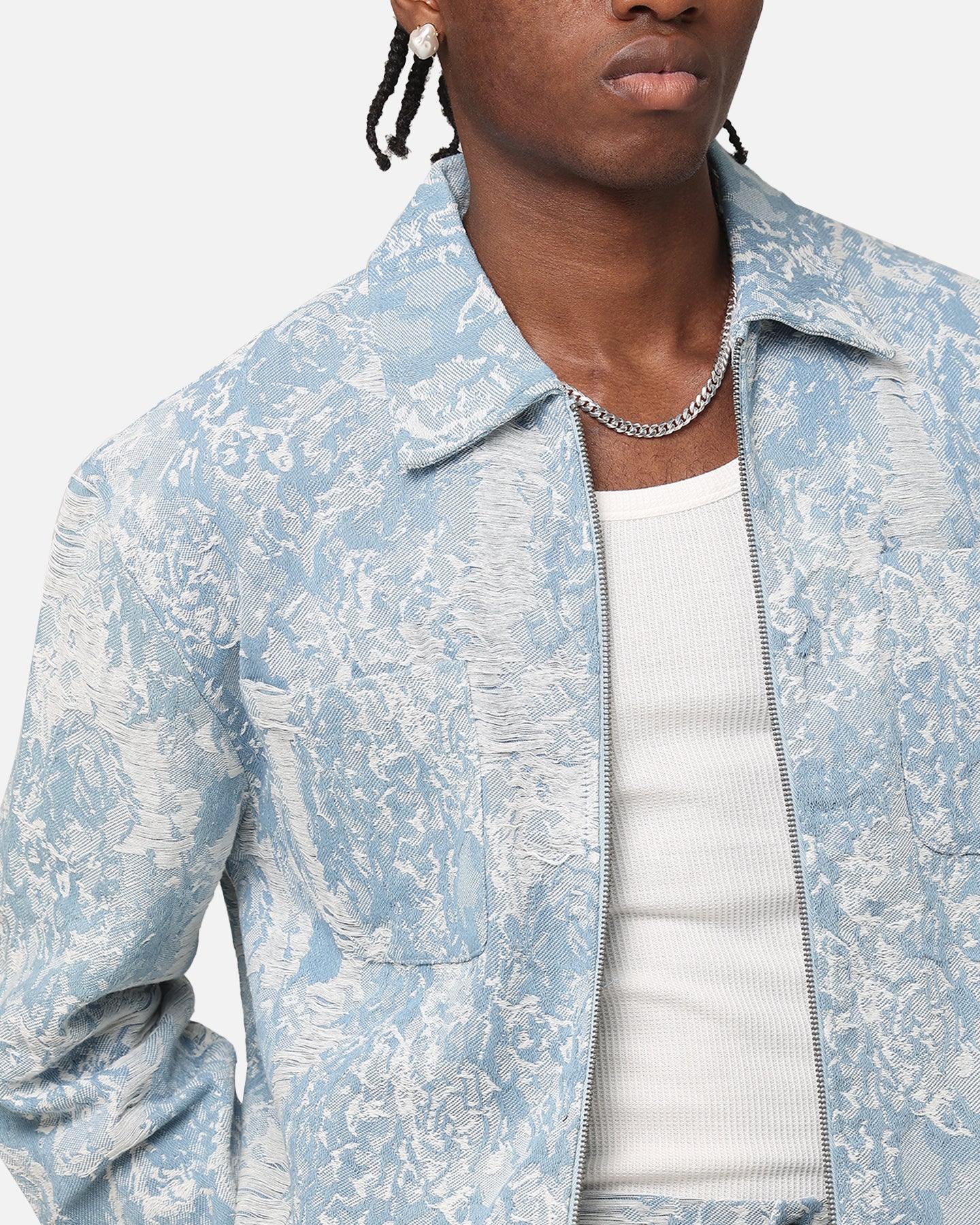 XXIII Denim Jacquard Jacket Pacific Blue