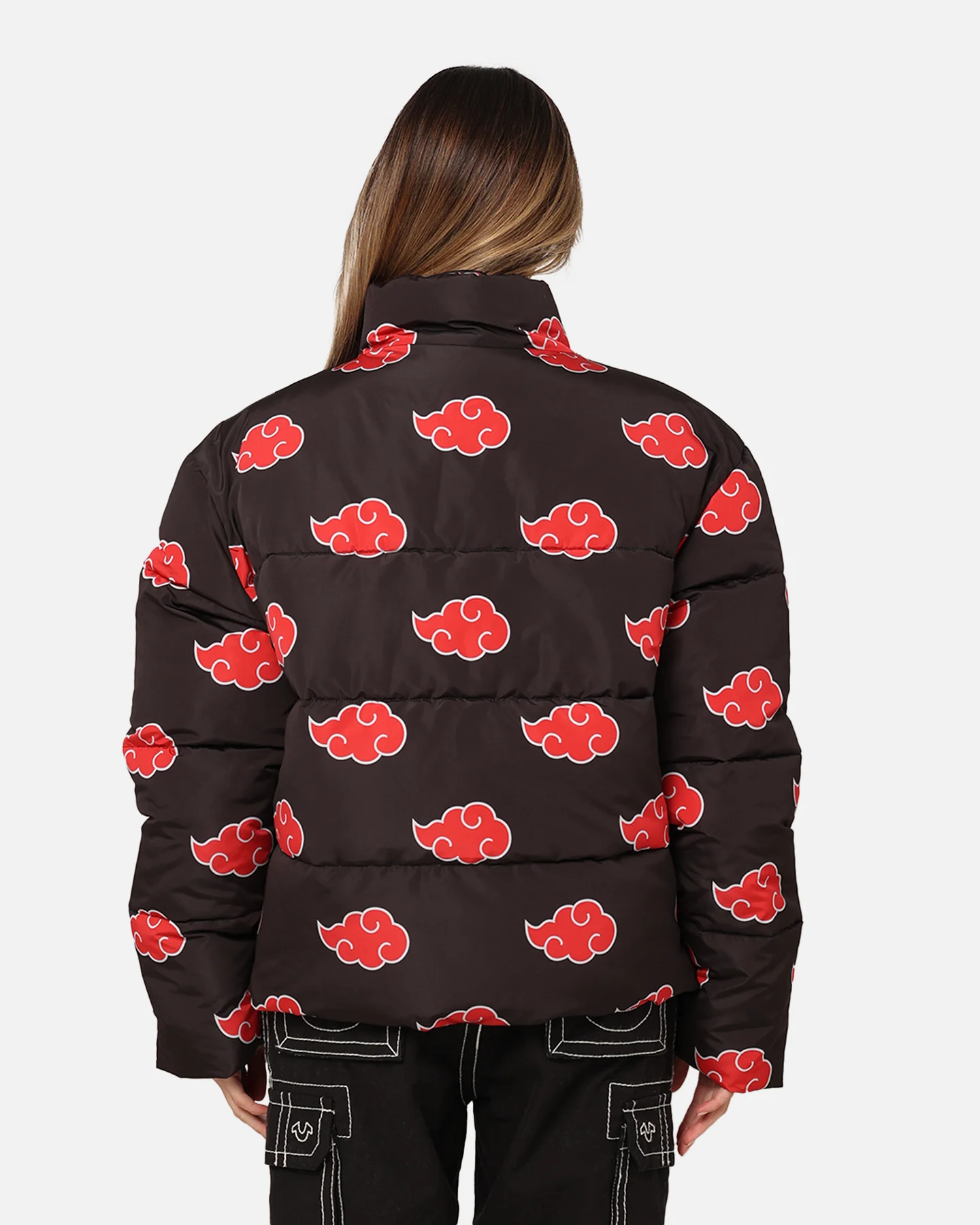 Goat Crew X Naruto Akatsuki Puffer Jacket Black