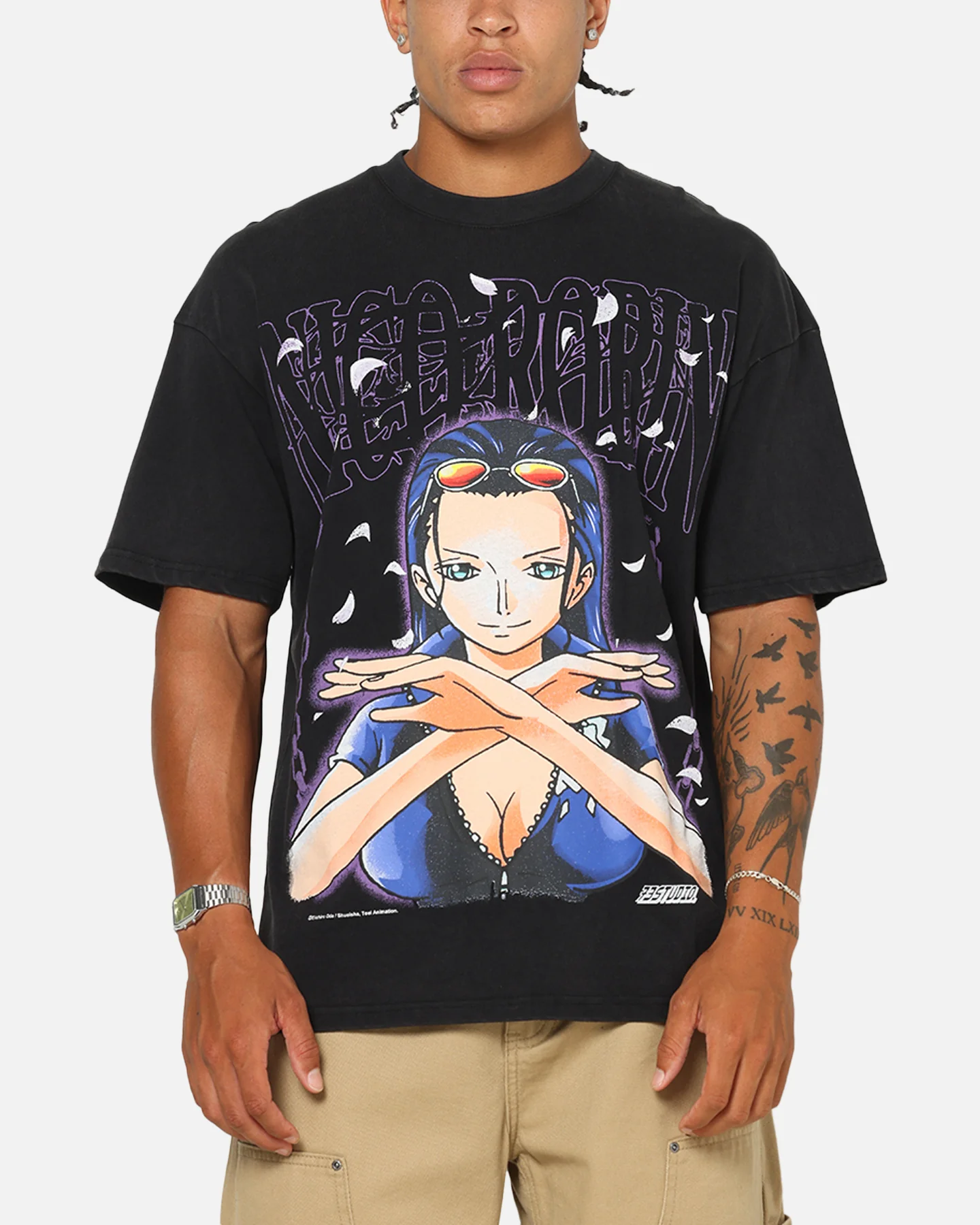 73Studio X One Piece Robin Vintage T-Shirt Off Black