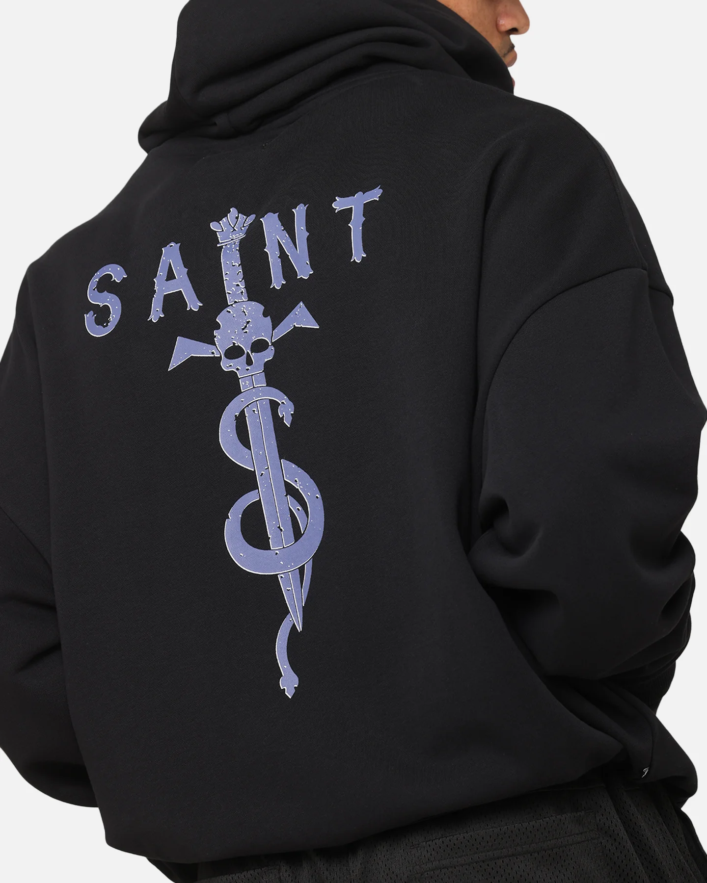 Saint Morta Daggers Boxy Hoodie Black/Purple