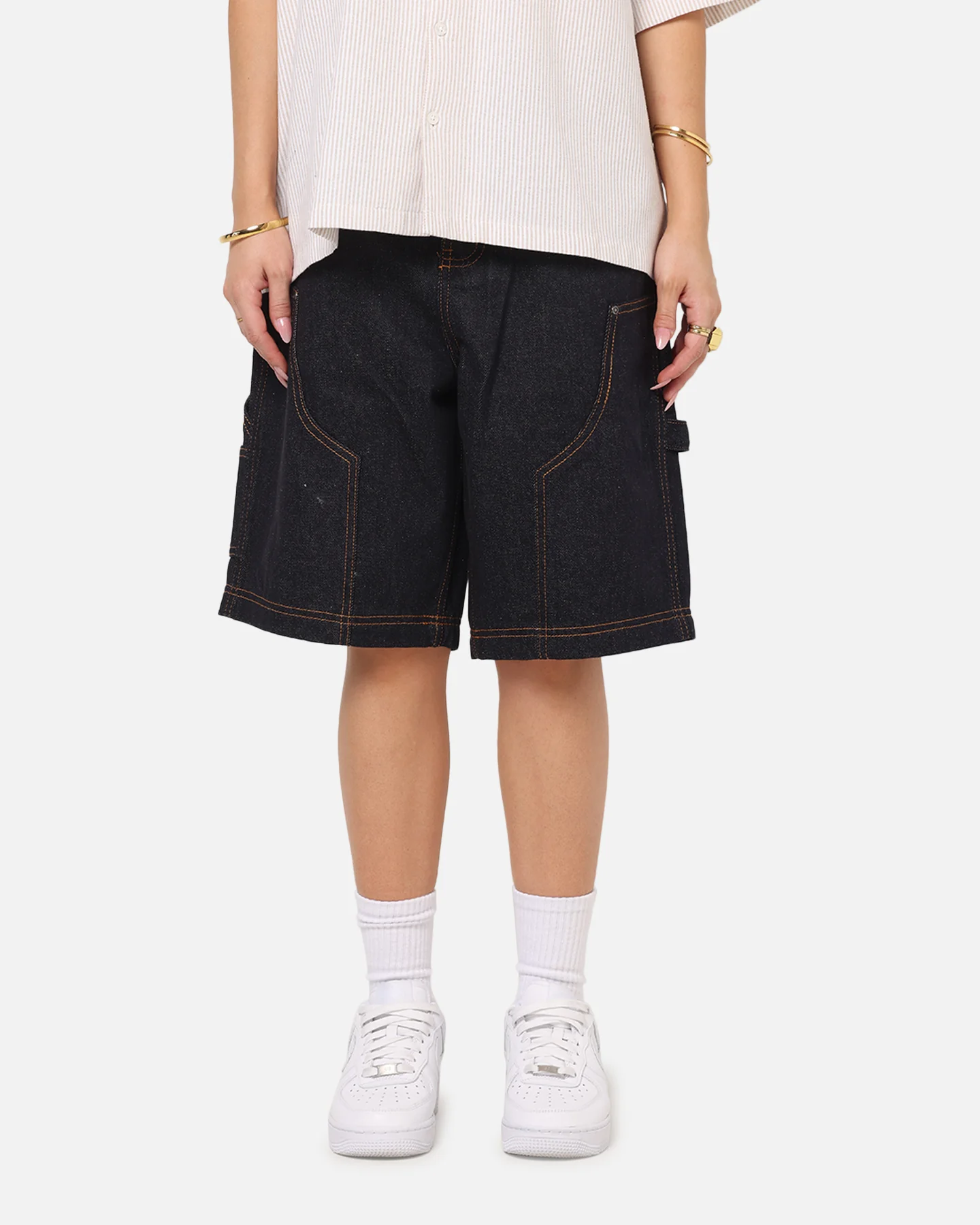 Carre Work Jorts Dark Washed Indigo