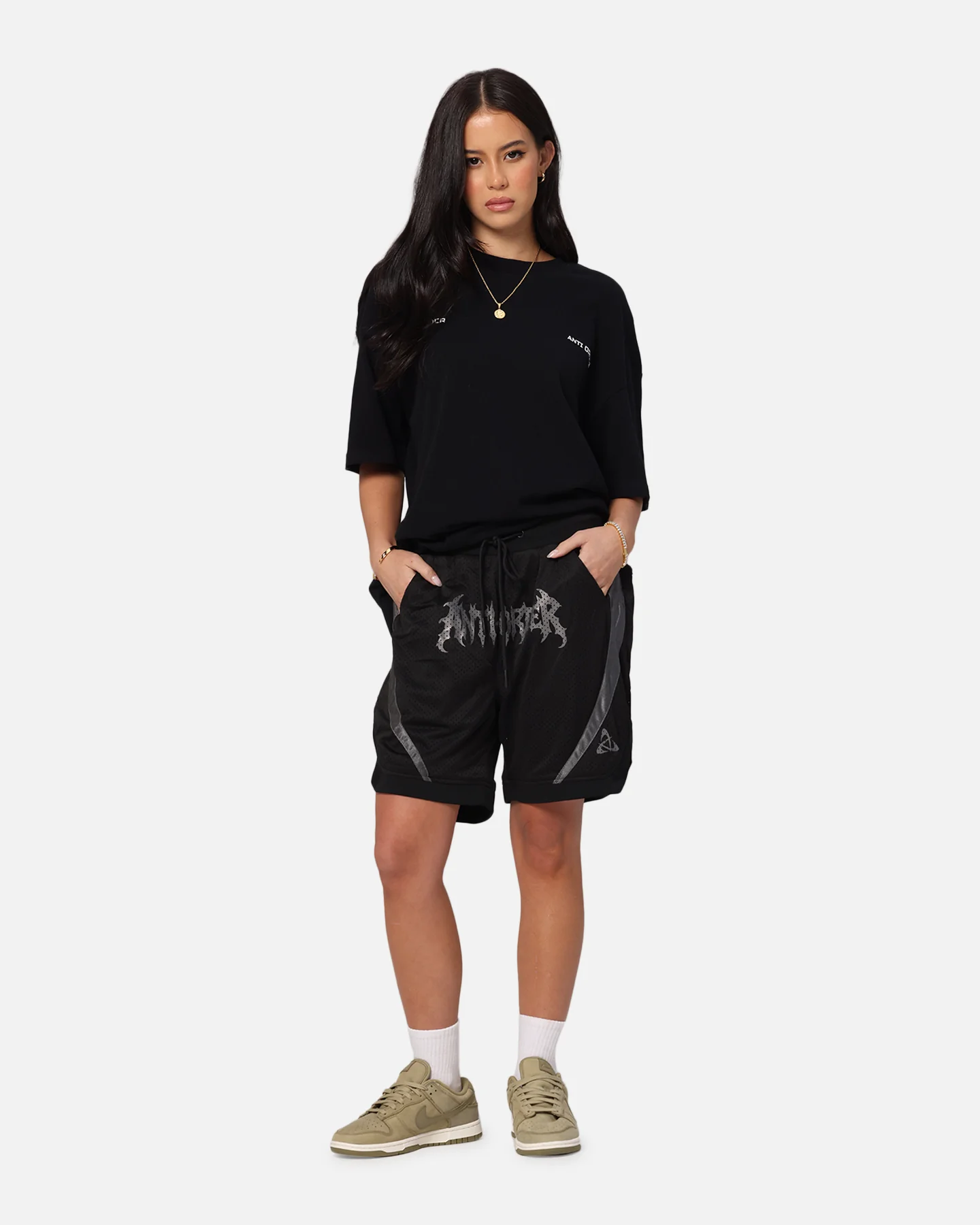 The Anti Order Sparta Mesh Basketball Shorts Black/Grey