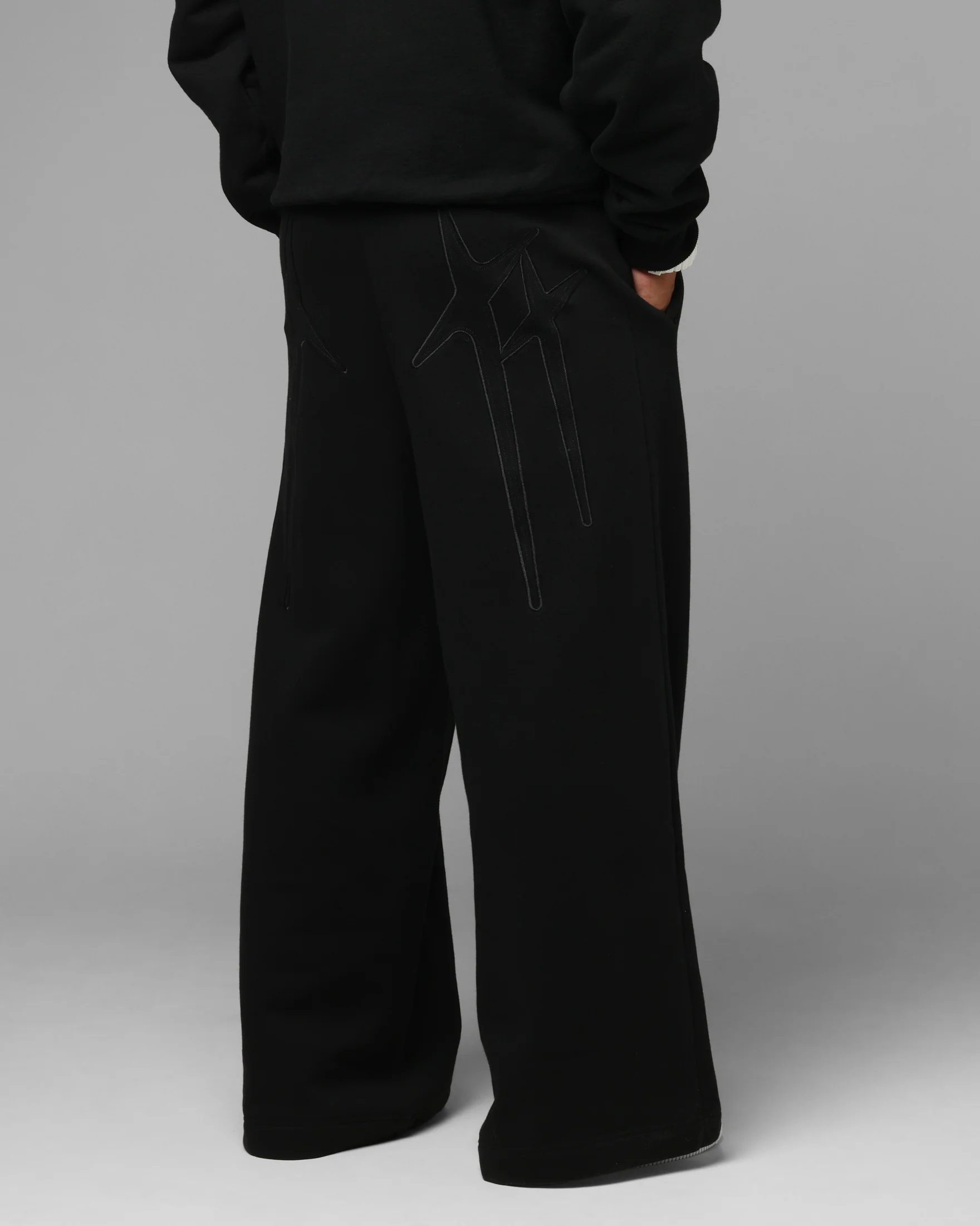 Loiter Silicone Ultra Wide Sweatpants Black