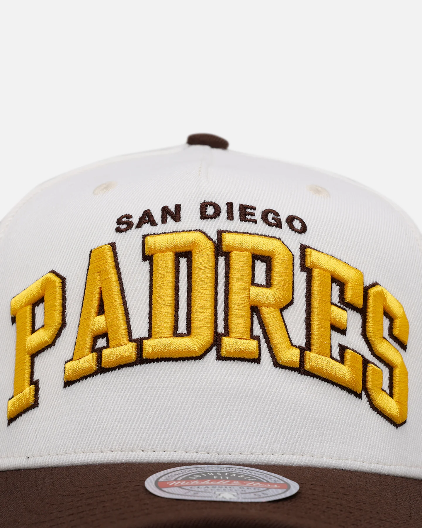 Mitchell & Ness San Diego Padres 'Arch' MVP Snapback Cream