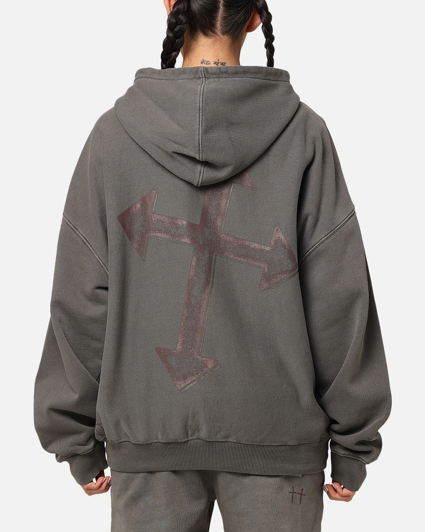Saint Morta SSIX Vintage Hoodie Washed Charcoal