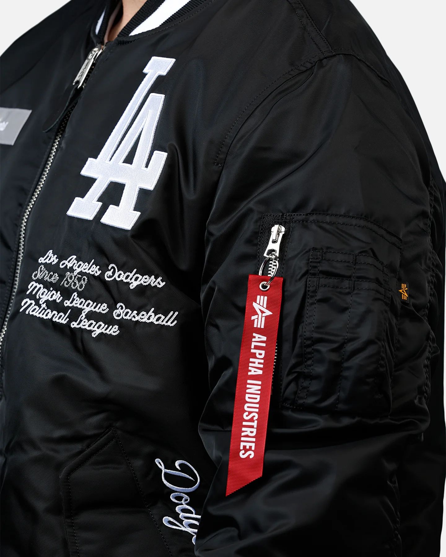 New Era X Alpha Series X MLB Los Angeles Dodgers MA-1 Bomber Jacket Black