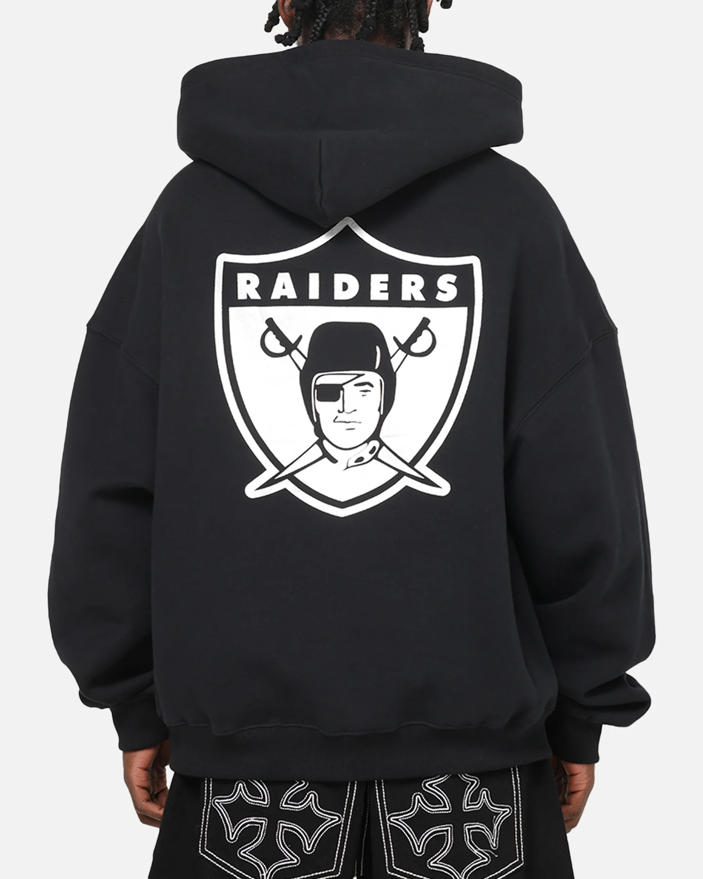 Mitchell & Ness Las Vegas Raiders Rhinestone Hoodie Faded Black