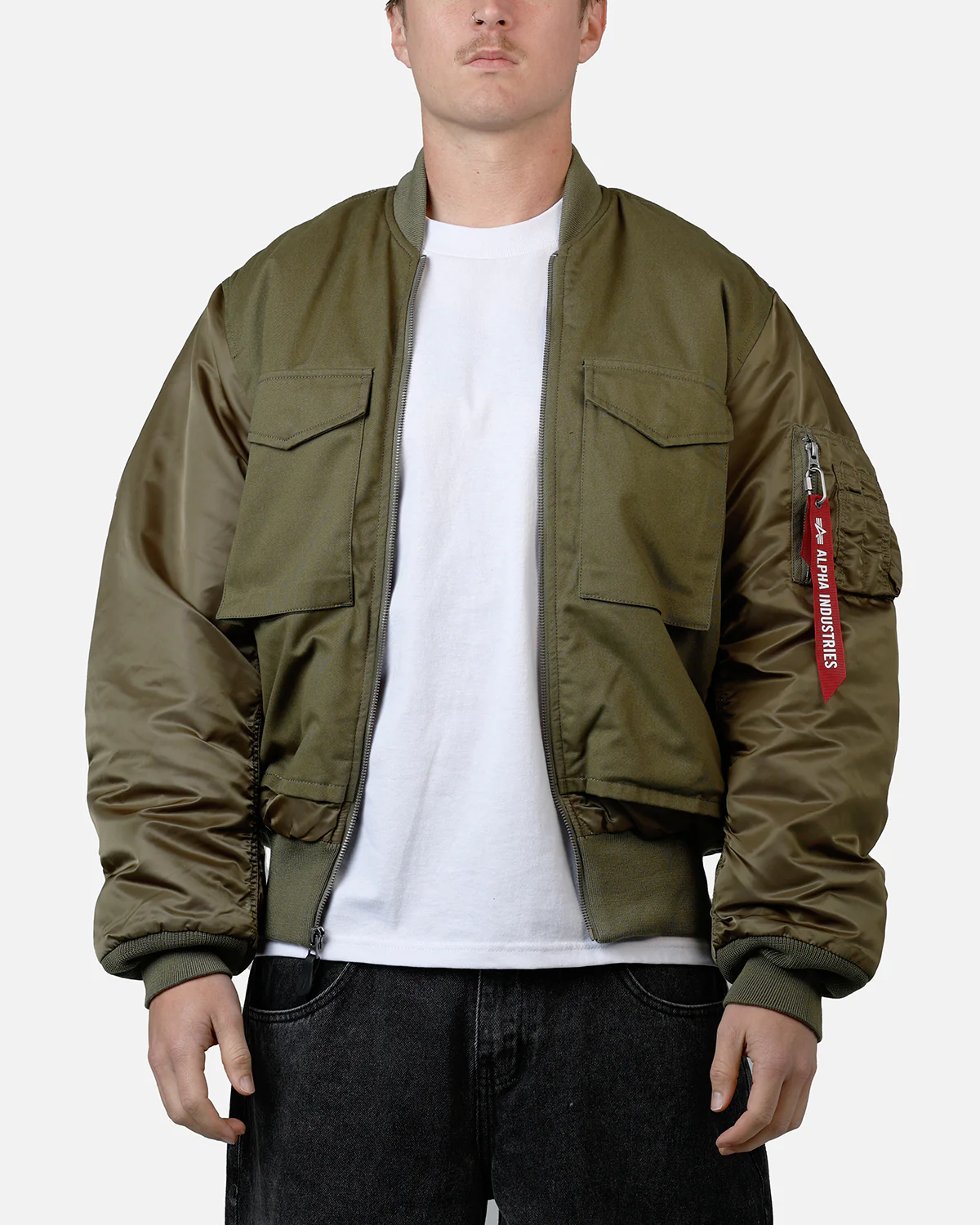 Alpha Industries MA-1 Mixed Cotton Jacket Green
