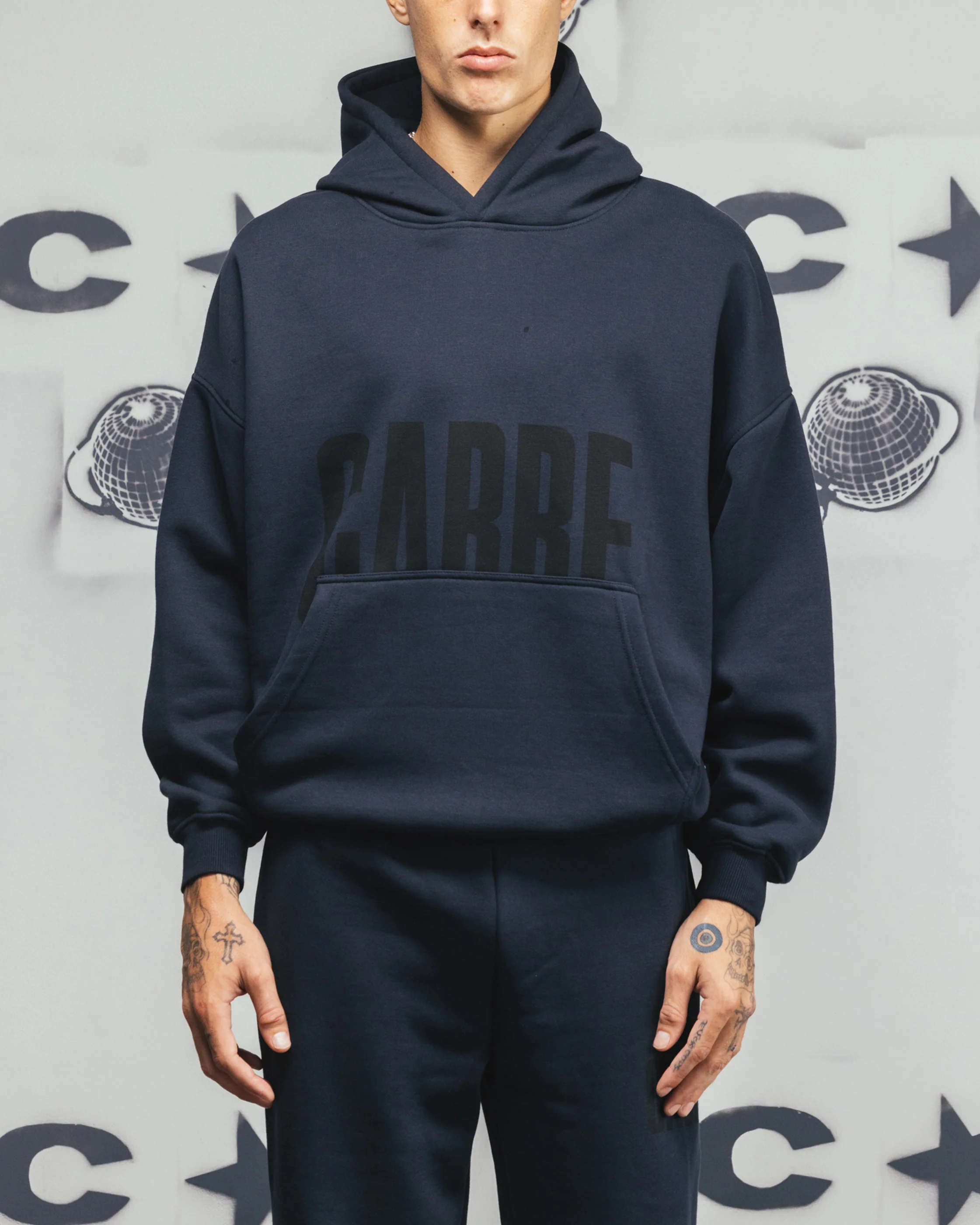 Carre Premium Essentials Hoodie Steel/Black