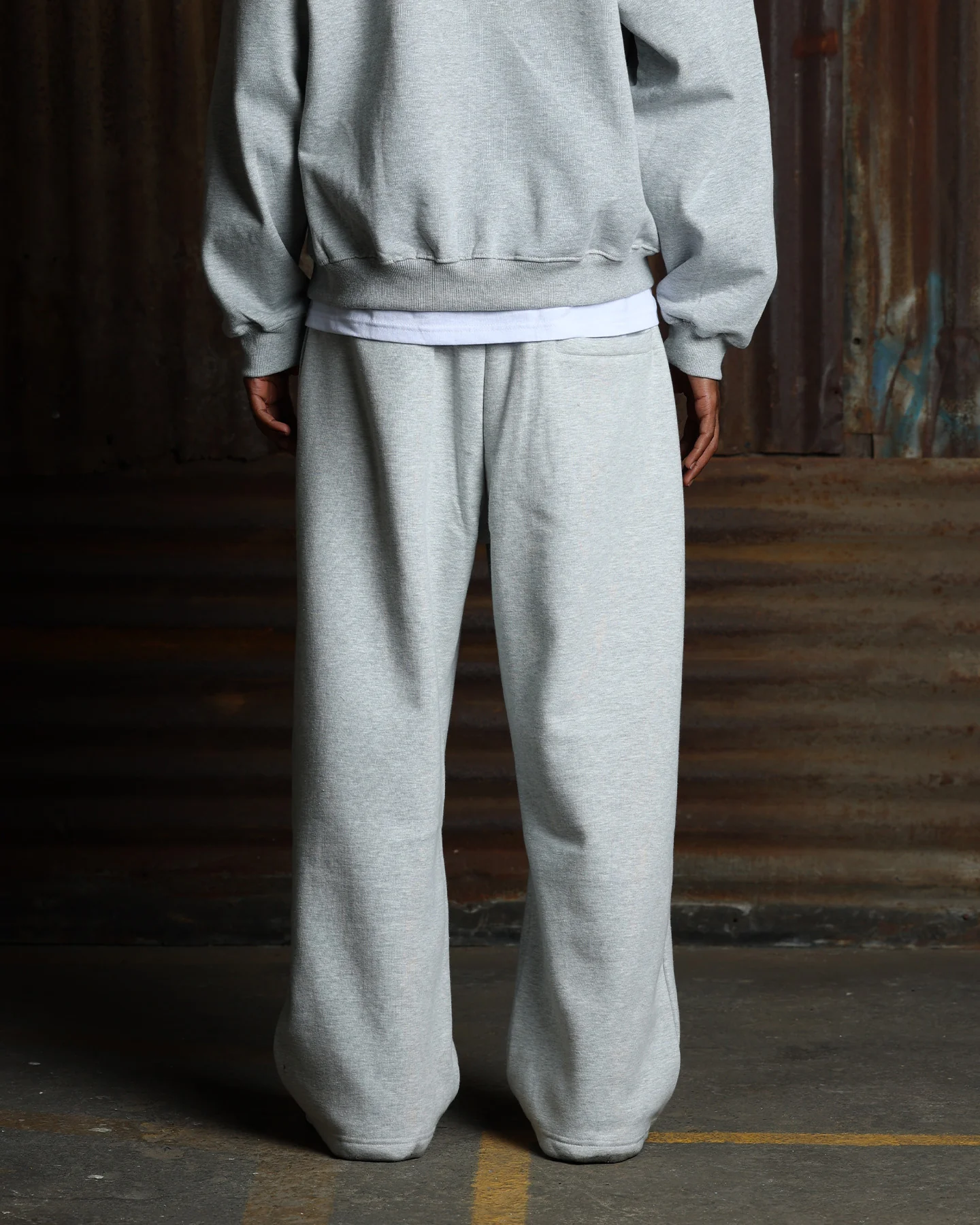 American Thrift Wide Leg Pants Grey Heather