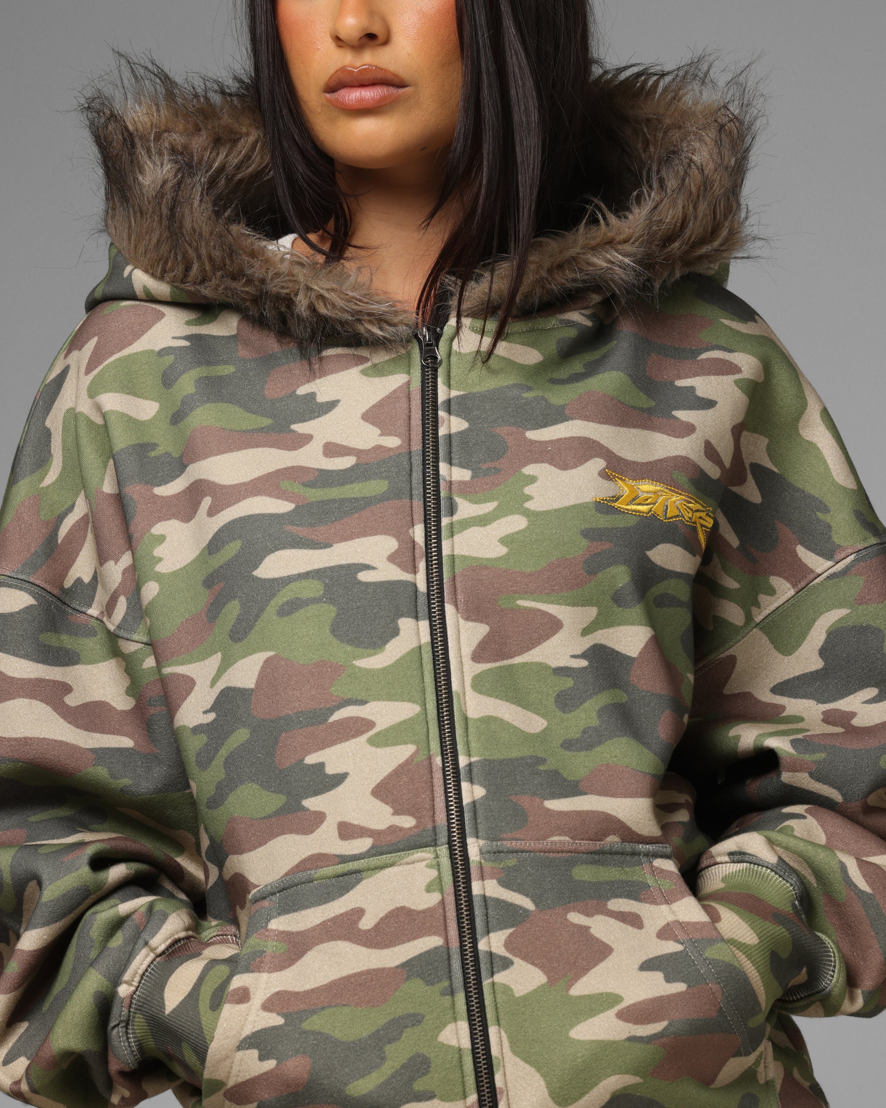 Loiter Purity Zip Hoodie Camo