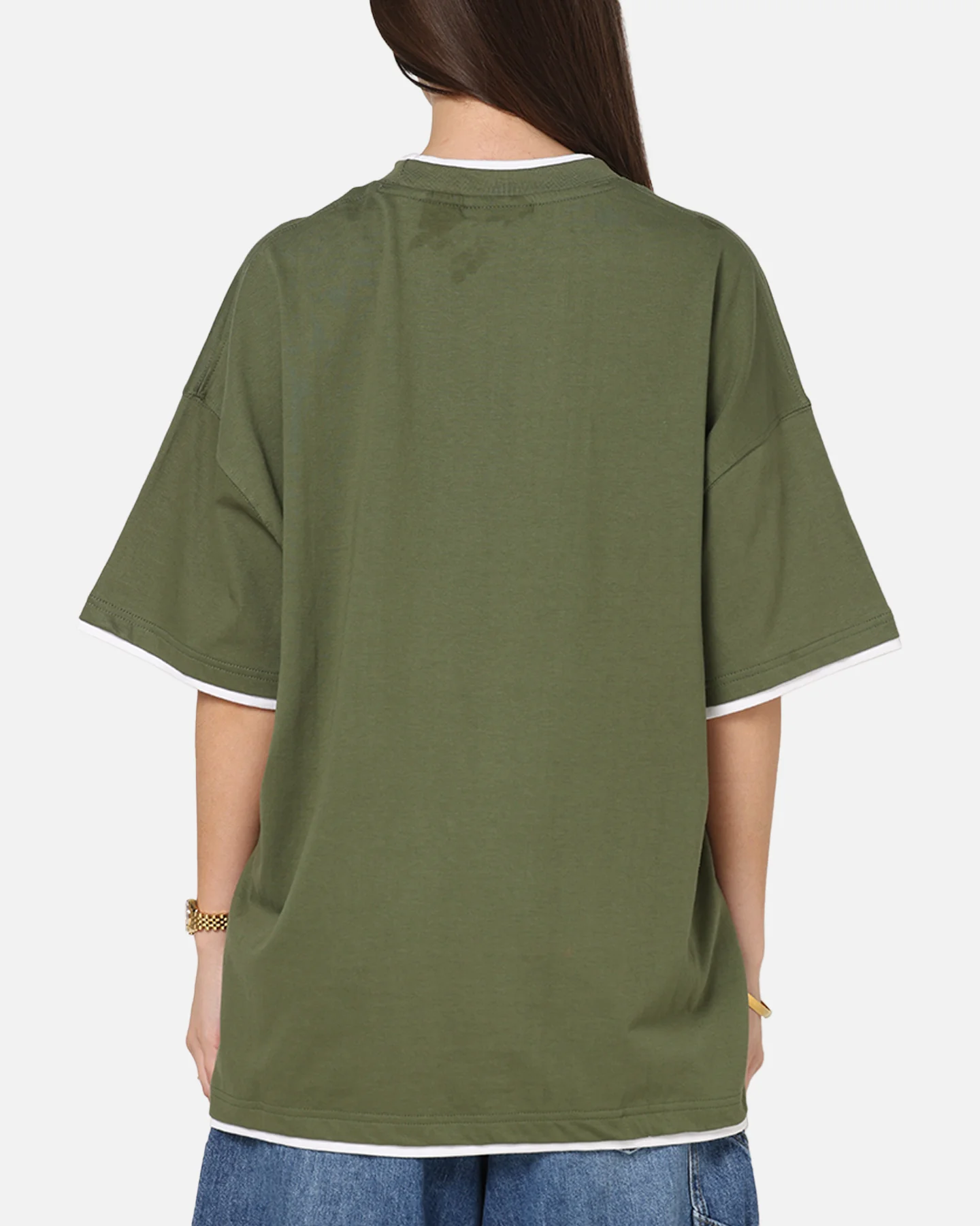 Carre Motion Layered T-Shirt Green/White